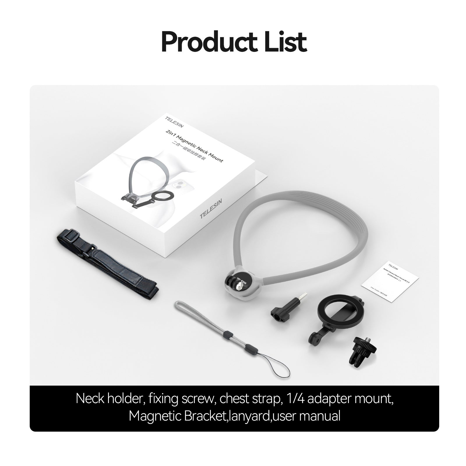 Twee in één magnetisch nekhalster luchtkussenvulling camera nekhouder SE2.0