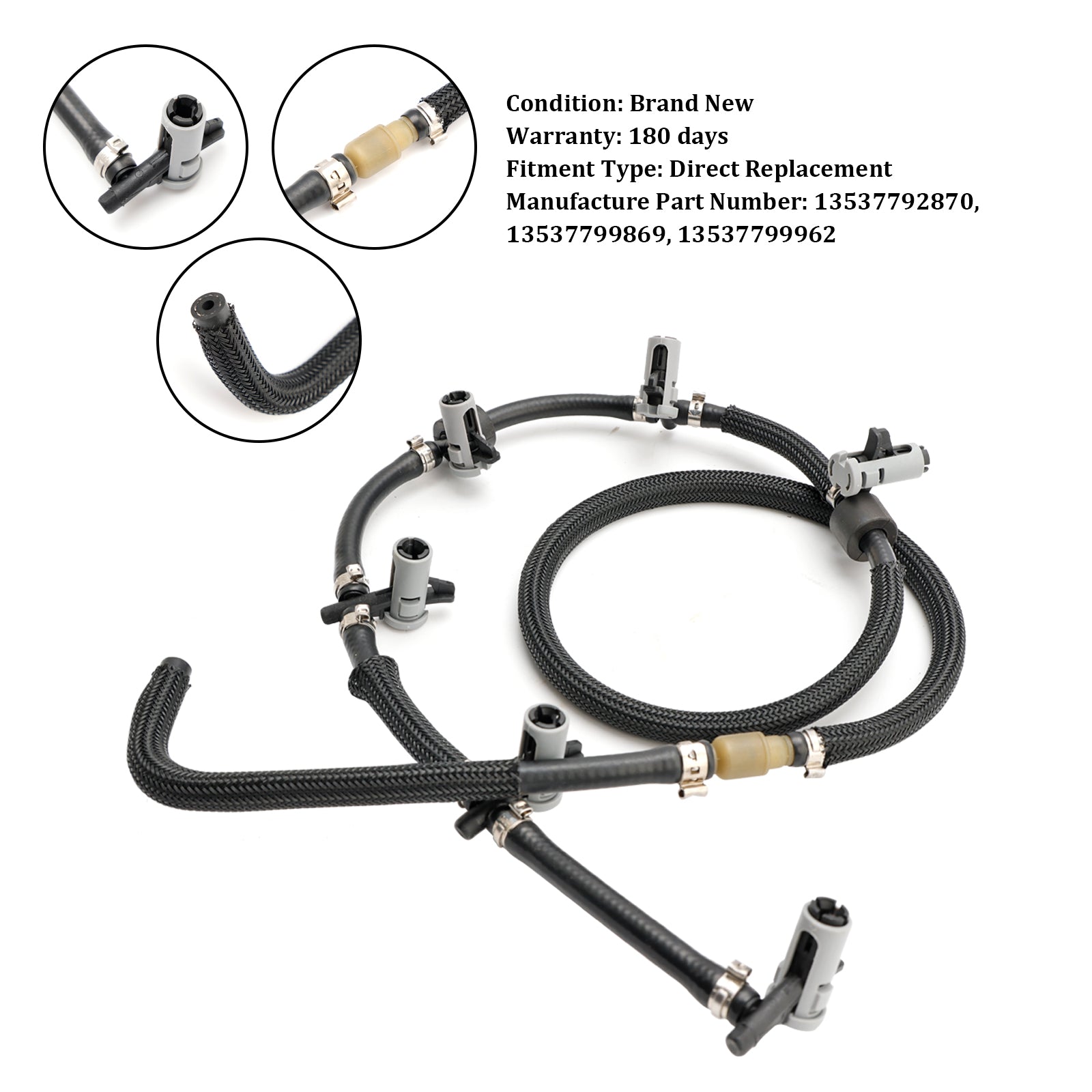 Tuyau de retour de carburant, tuyau d'injecteur, ligne de fuite, adapté à BMW 3 5 6 7 X3 X5 X6