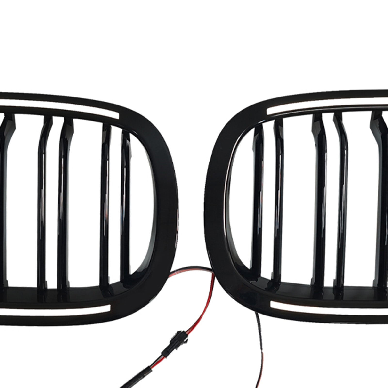 2004-2009 For BMW 5 Series Sedan E60 520i 523i 525i 528i 530i 535i 540i 545i 550i 2PCS Glossy Black Front Sport Kidney Grille
