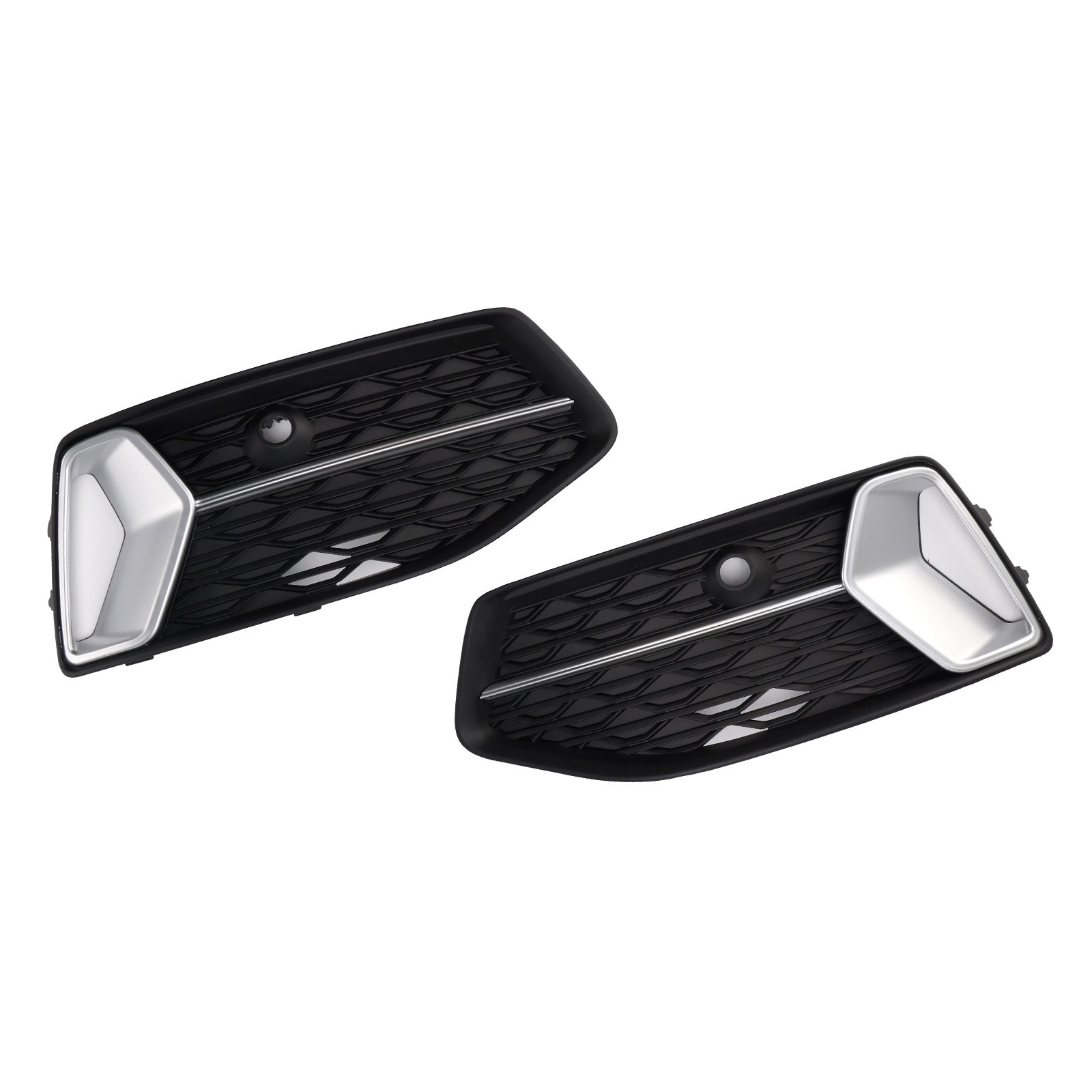 2pcs Bumper de pare-chocs Grille de brouillard Couvercle lumineux ajustement AUDI A6 C8 2019-2023