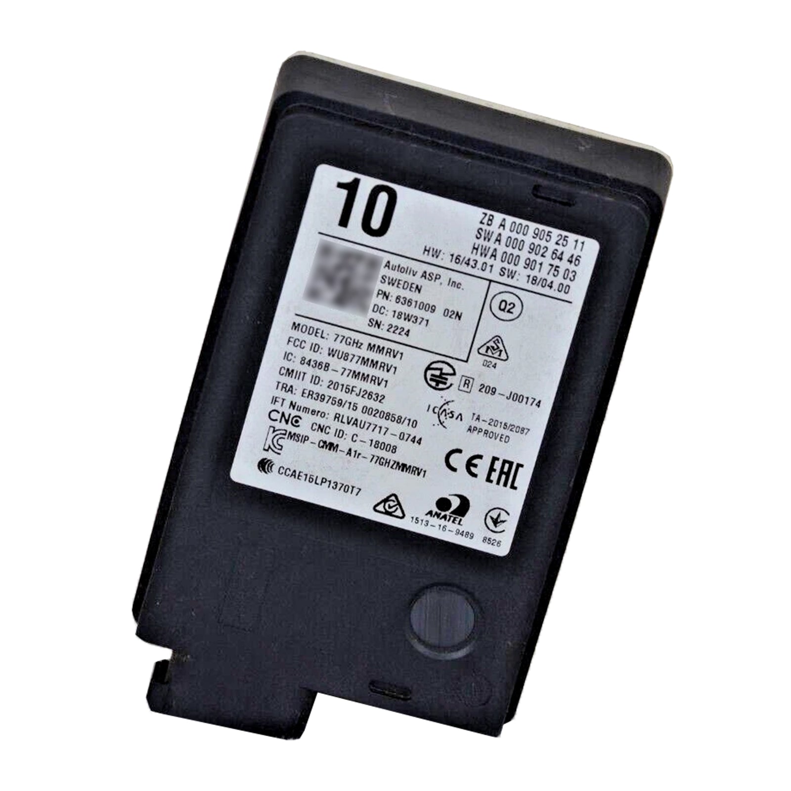 2018-nowon MERCEDES BENZ C Klasse W205 C350 PLUG IN HYBRID / E New Radar Sensor Distronic Control Unit A0009052511