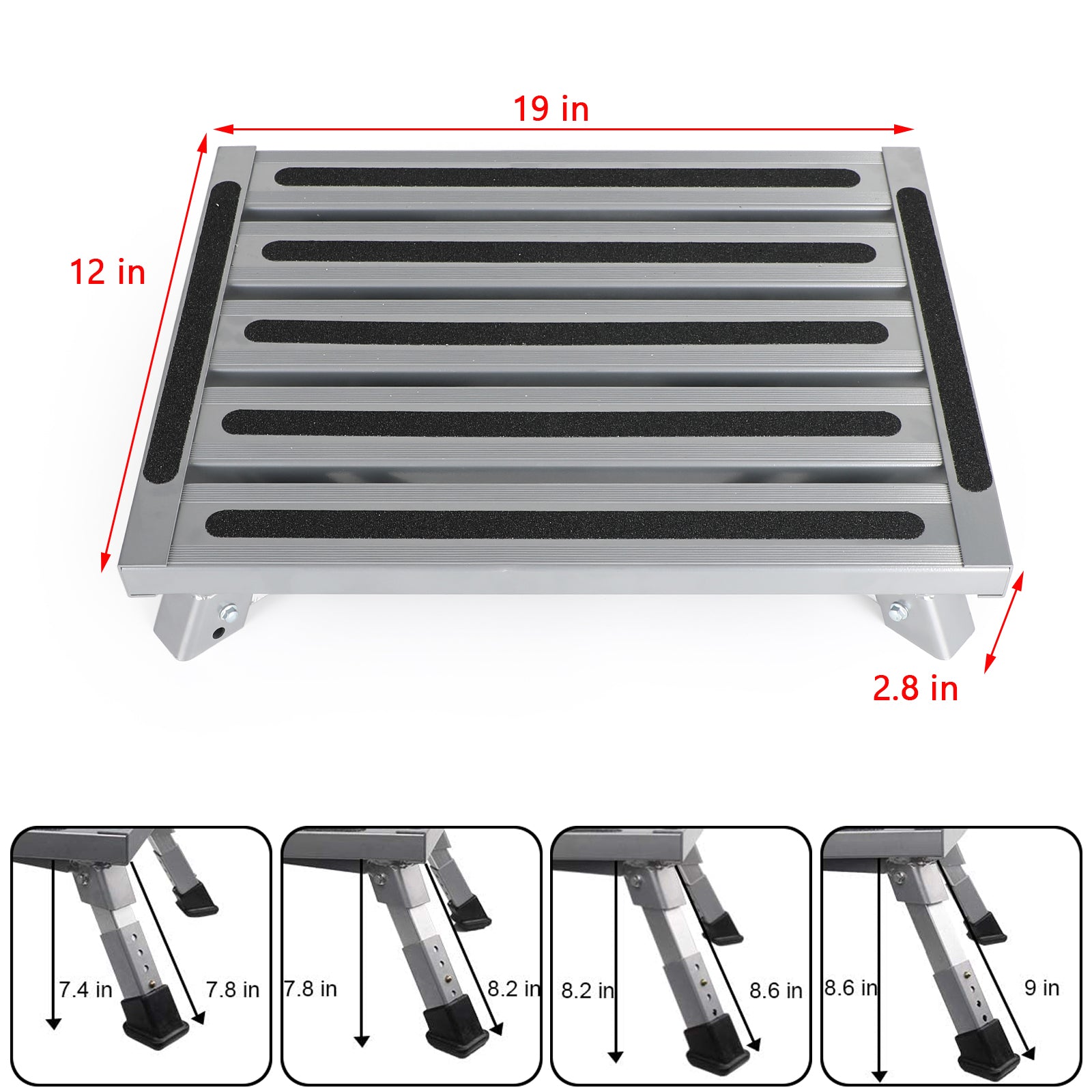 Plate-forme pliante en aluminium, tabouret de camping-car, remorque, échelle de travail Portable