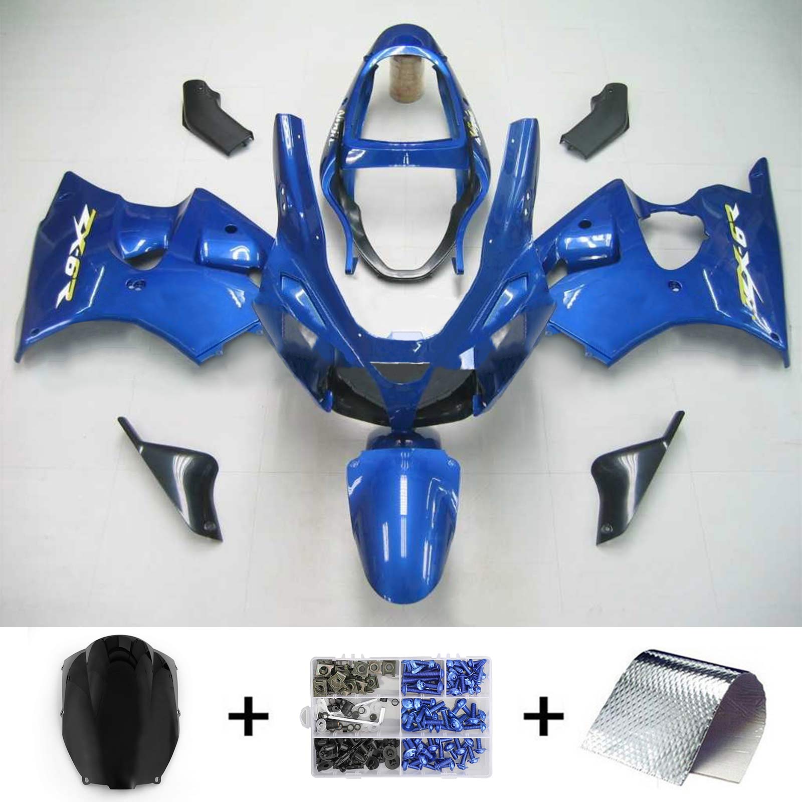 2000-2002 Kawasaki Zx6R Fairing Bright Blue Kit