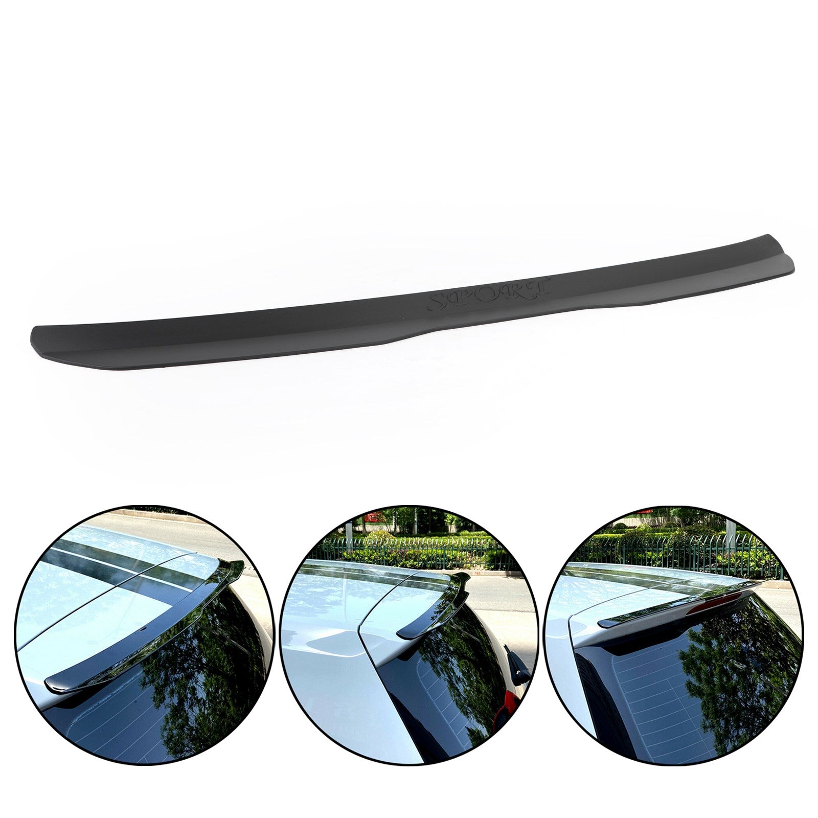 2014-2018 Volkswagen GOLF MK7 MK7.5 Black Rear Roof Spoiler Wing Generic