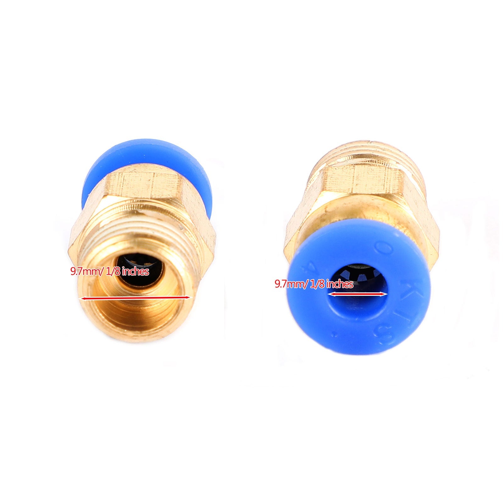 Male Straight Push In To Connect Air Fitting Tube OD 4/6mm x NPT 1/4 1/8"