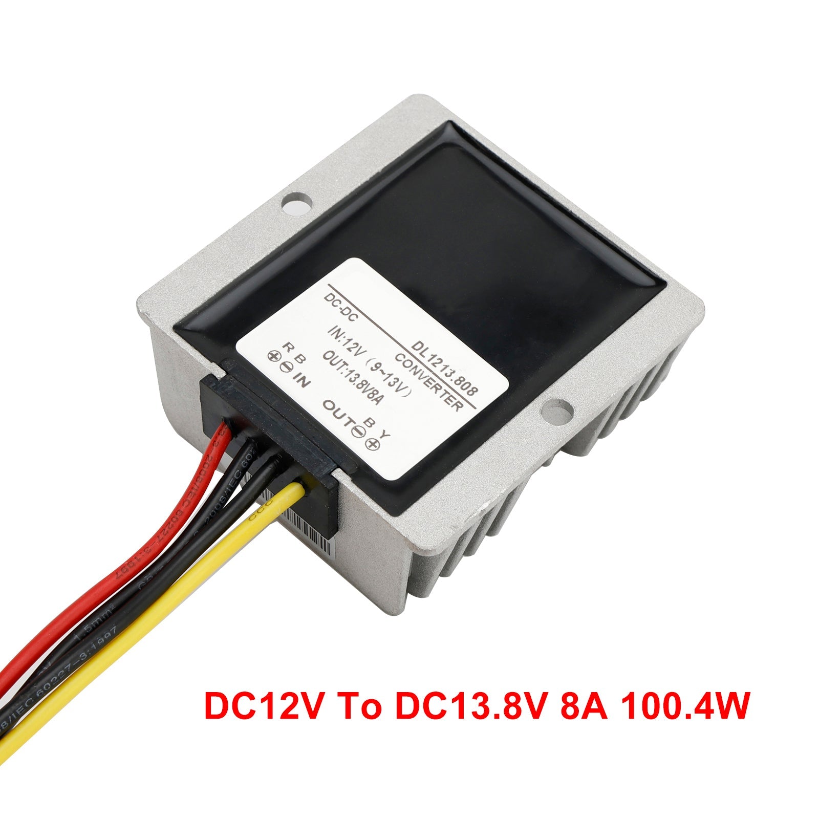 Waterproof DC/DC Converter Regulator 12V Step Up to 13.8V 8A 110.4W