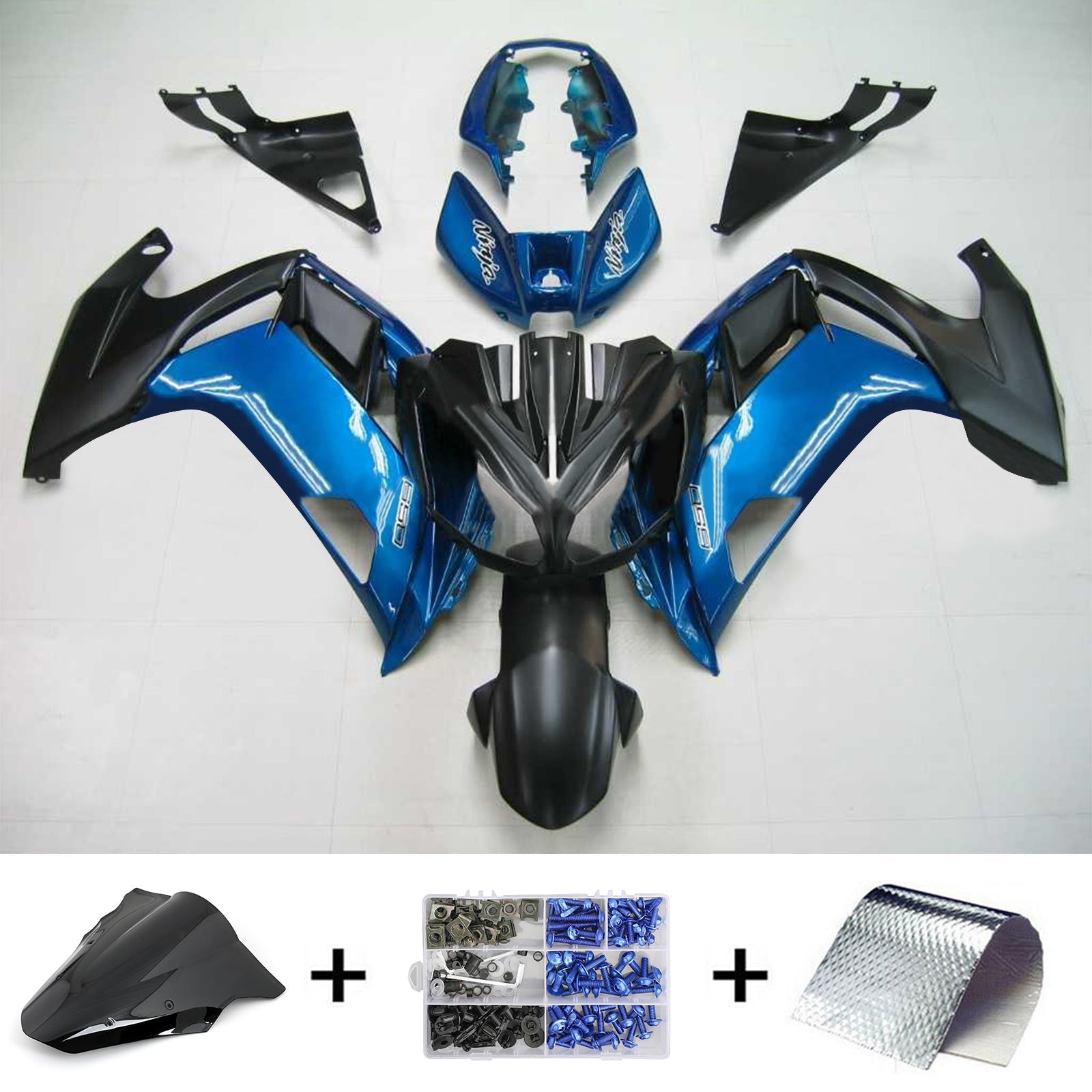 2012-2016 Kawasaki ER6F Ninja650 Amotopart Kit de carénage d'injection carrosserie plastique ABS #101