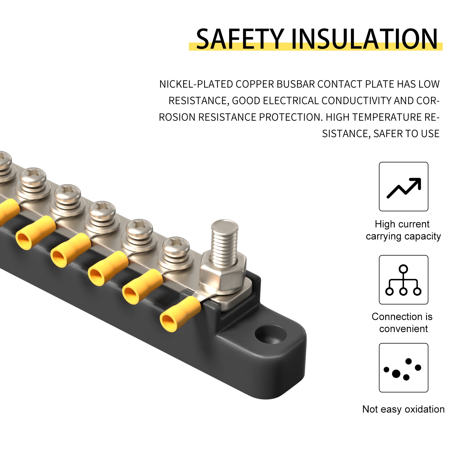 2/4/6/12 Way Dual-row Car Bus Bar Block with Dust Cover Distribution Terminal