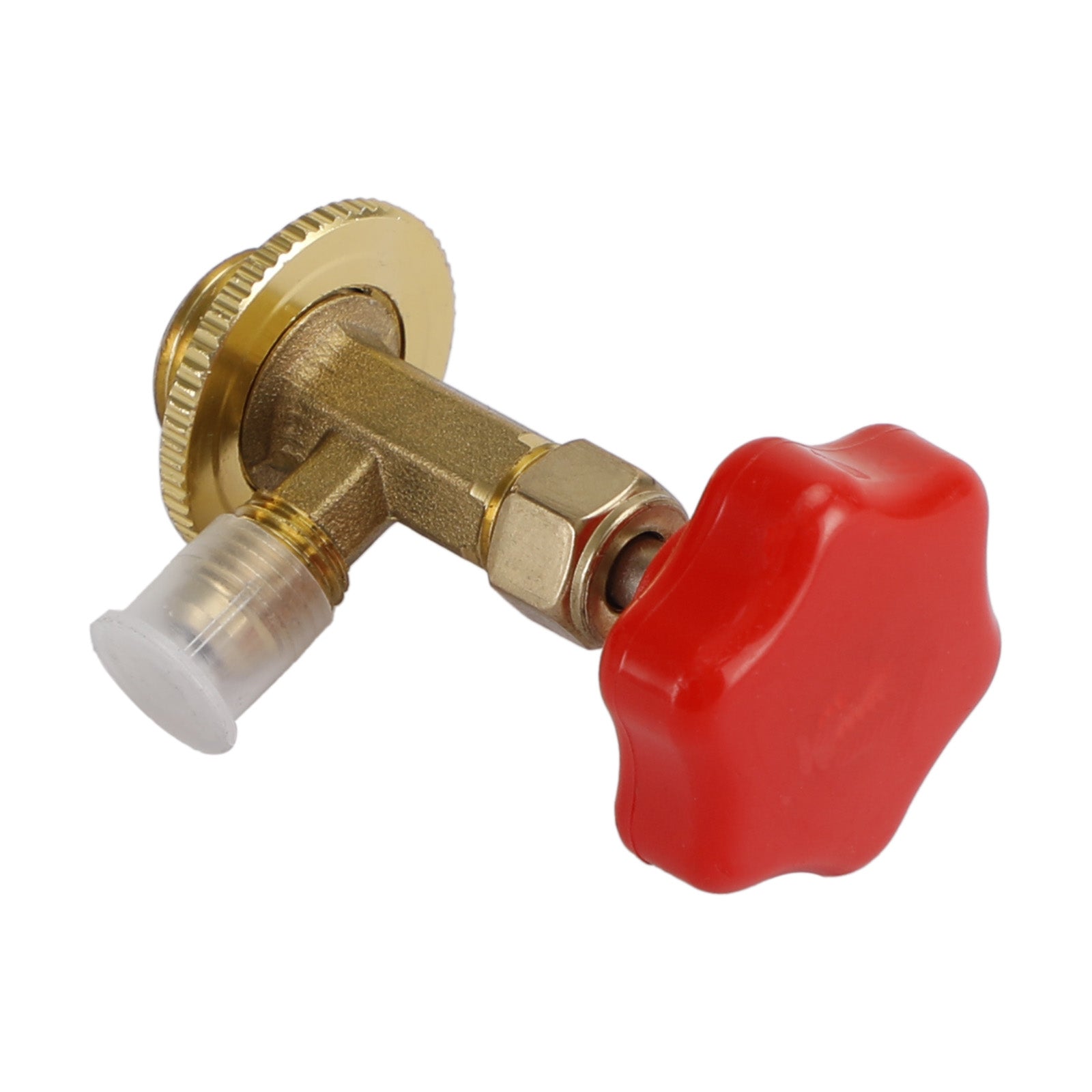 1/4" SAE R134a Refrigerant Brass AC Can Bottle Tap Adapter Opener Valve