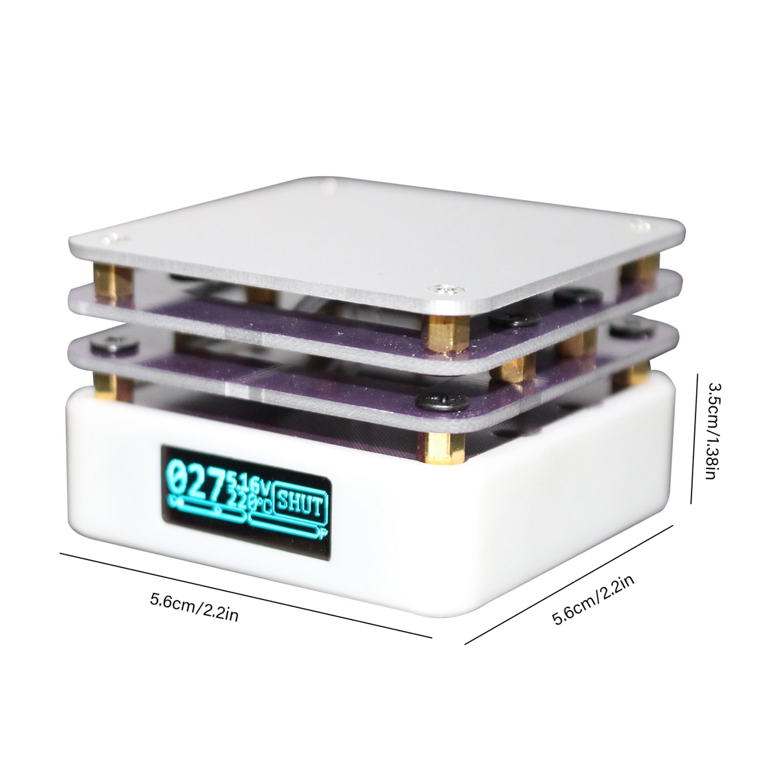 65W Mini Hot Plate PCB Board Lodding LCD Display Loddevarmestasjon