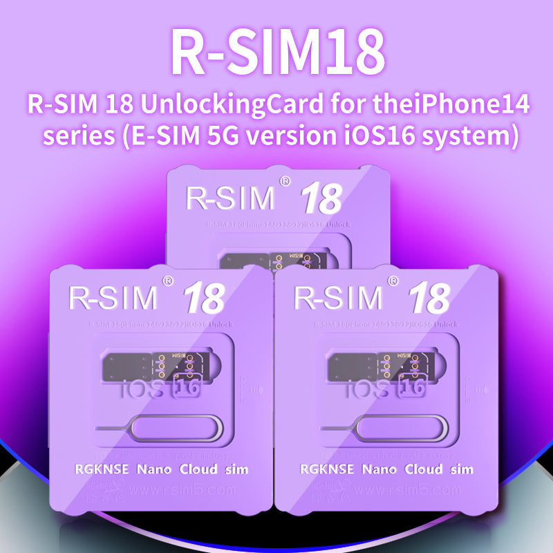 Carte RSIM R-SIM 18 Nano déverrouillée pour iPhone 14 13 Pro MAX 12 Pro 11 X IOS 16