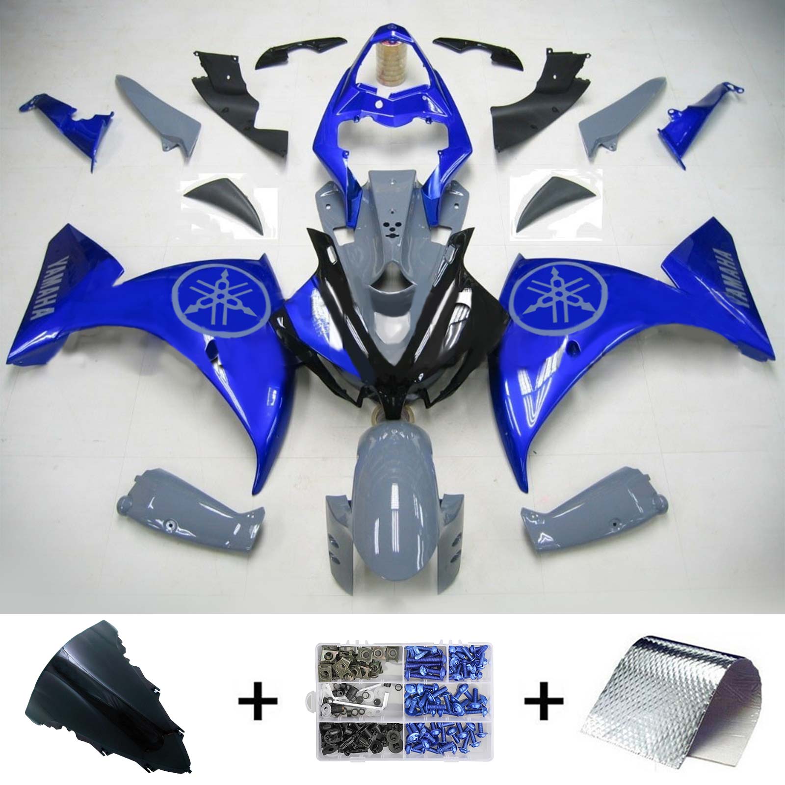 2009-2011 Yamaha YZF 1000 R1 Injectiekuipset Carrosserie Kunststof ABS #124