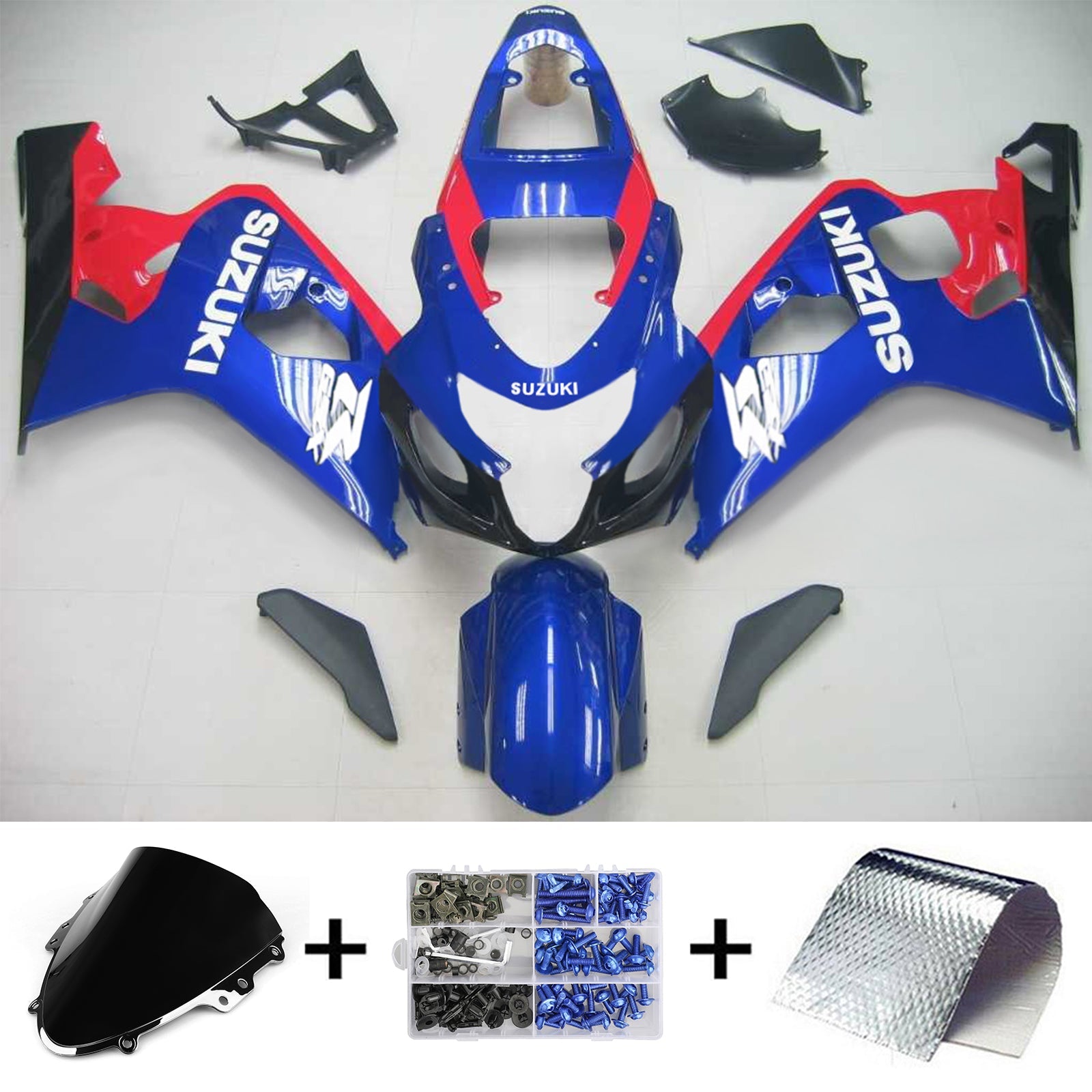 2004-2005 Suzuki GSXR 600/750 K4 Amotopart Injection Fairing Kit Bodywork Plastic ABS #132