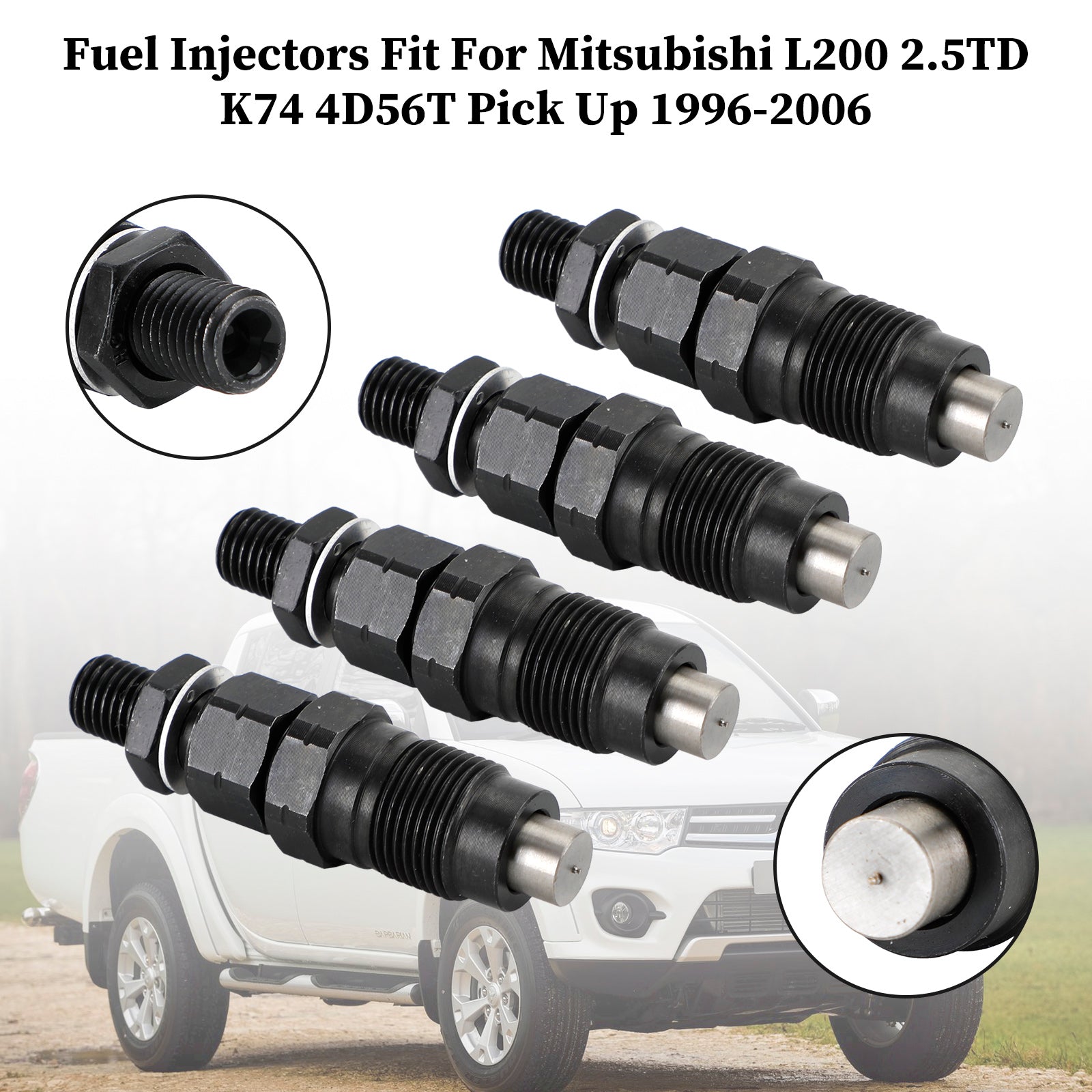 1996-2006 Mitsubishi L200 2.5TD K74 4D56T Pick Up 4PCS Fuel Injectors MD196607