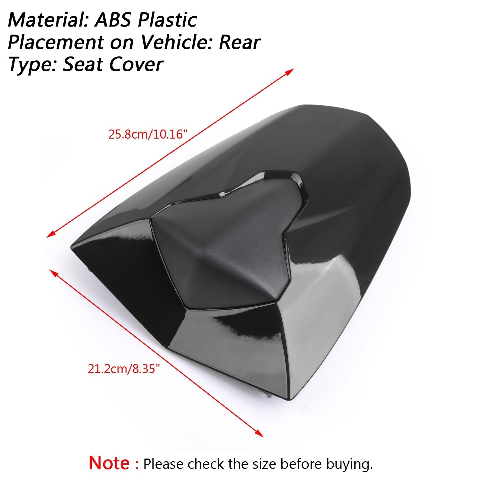 Capot de couverture de siège de passager arrière ABS pour Daytona 675 et 675R 2013-2018