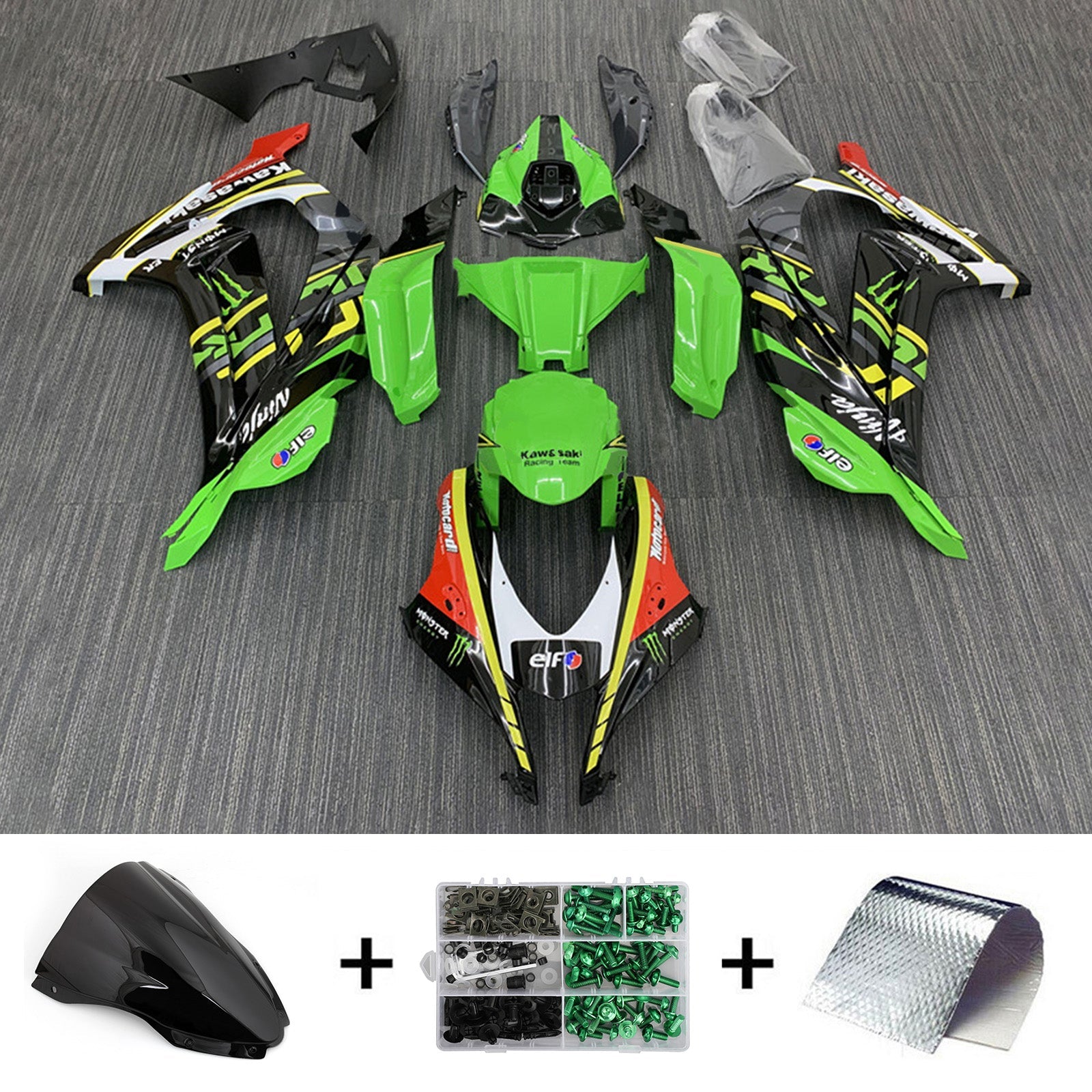 Kit de carenado de inyección Kawasaki ZX10R 2016-2020, carrocería de plástico ABS #143