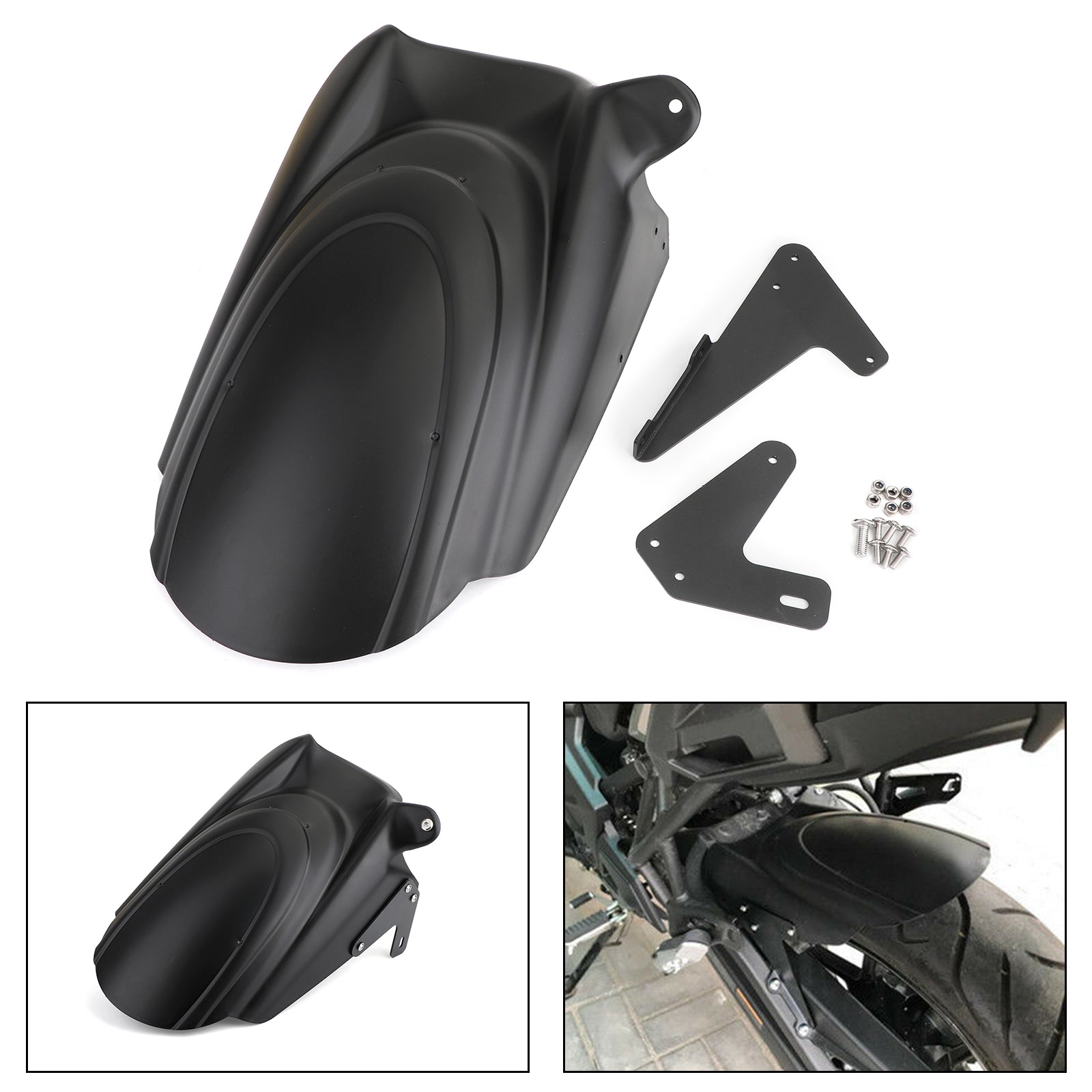 Motorcycle Rear Hugger Fender Mudguard for KAWASAKI VERSYS 650 KLE650 15-19 Generic