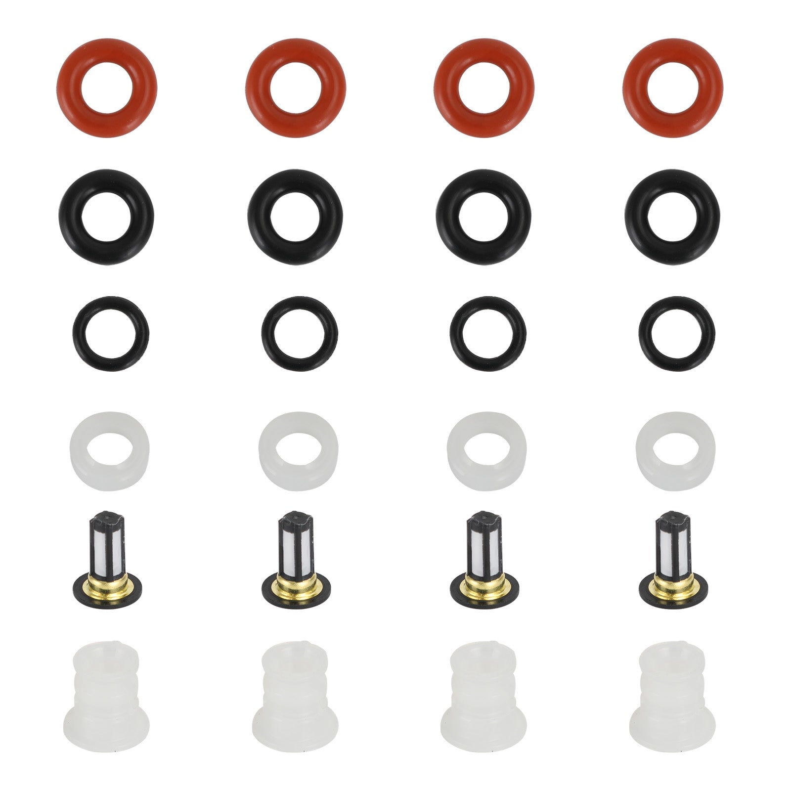 Acura RSX TSX Honda Civic 4PCS Fuel Injectors Repair Kit Filters O-Rings 16450RAAA01 16450-RAA-A01 842-12288 842-12287 FJ484 Generic