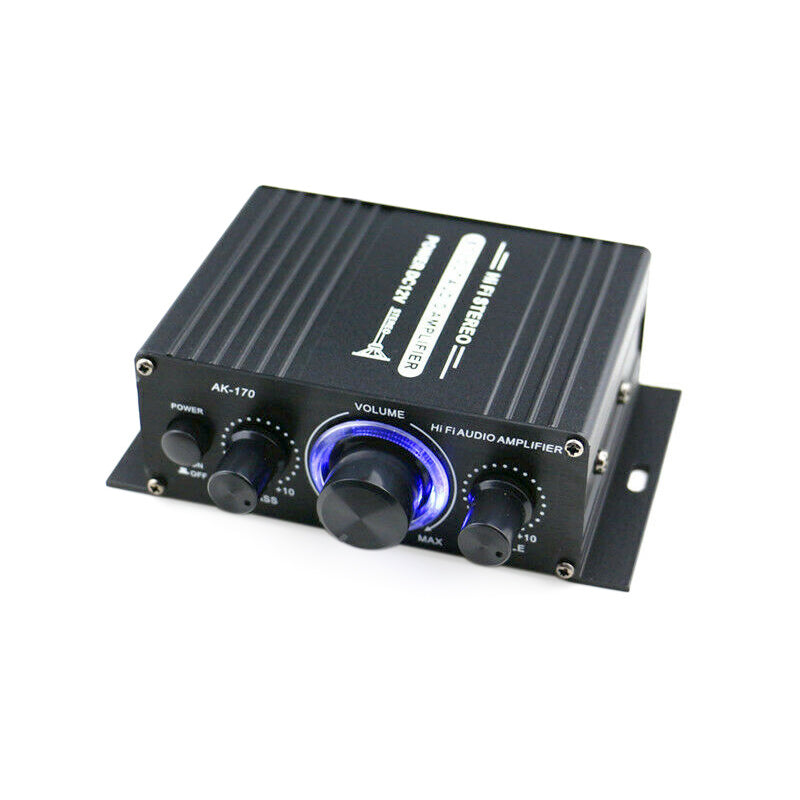 2*200W Hi-Fi Auto Stereo 12V Car Audio Amplifier MP3 Radio Booster LED Design