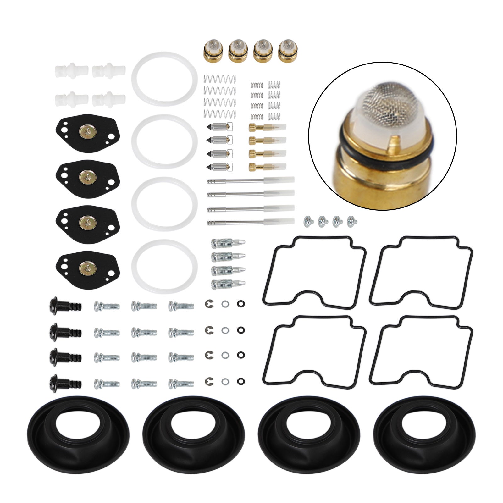 Suzuki DRZ400 DRZ400E DRZ400S DRZ400SM 4X Carburetor Rebuild Repair Kit