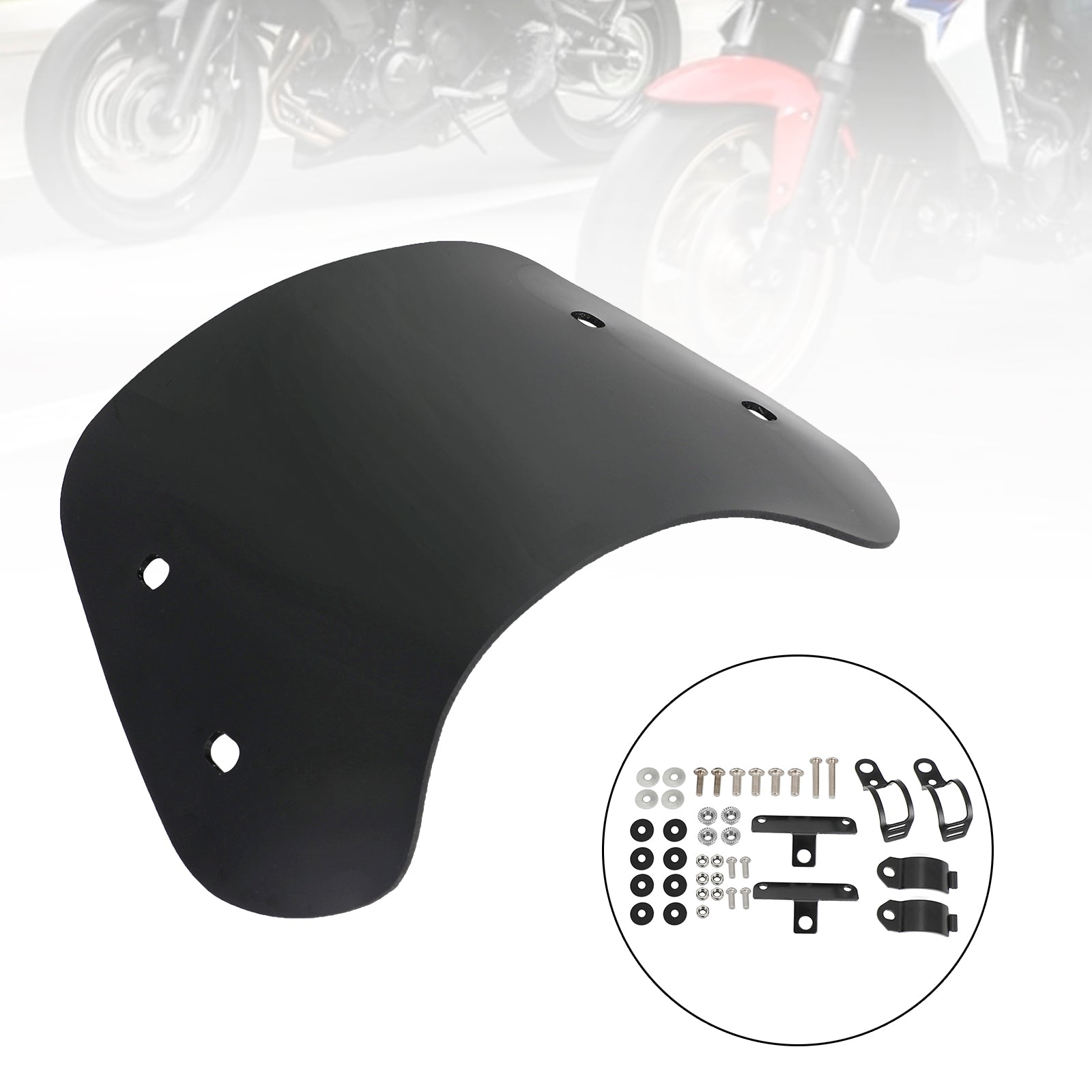 Moto avec fourche avant 28-41mm pare-brise universel