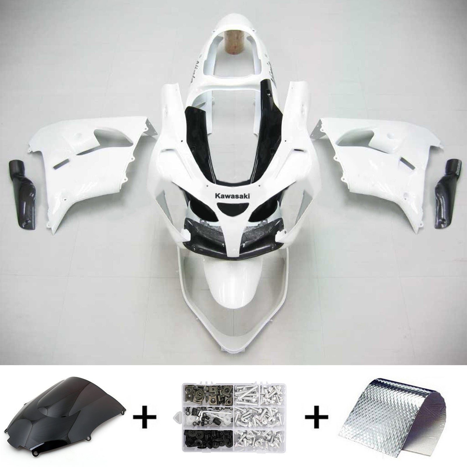 2000-2001 Kawasaki ZX9R Amotopart Injection Fairing Kit Bodywork Plastic ABS #102