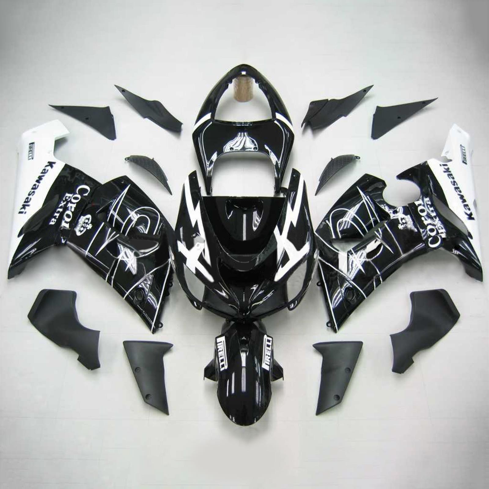 2005-2006 Kawasaki ZX6R 636 Amotopart Injection Fairing Kit Bodywork Plastic ABS #106