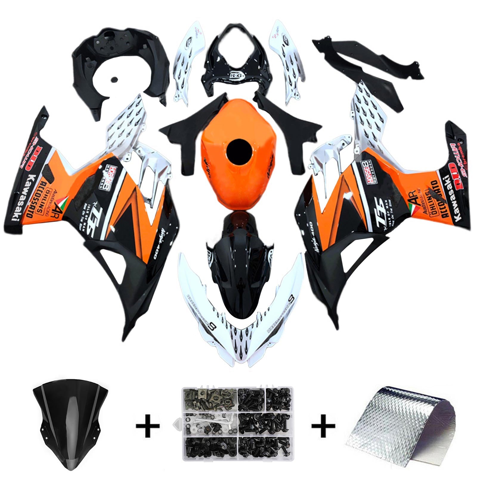 Kit de carenado Kawasaki EX400/Ninja400 2018-2024