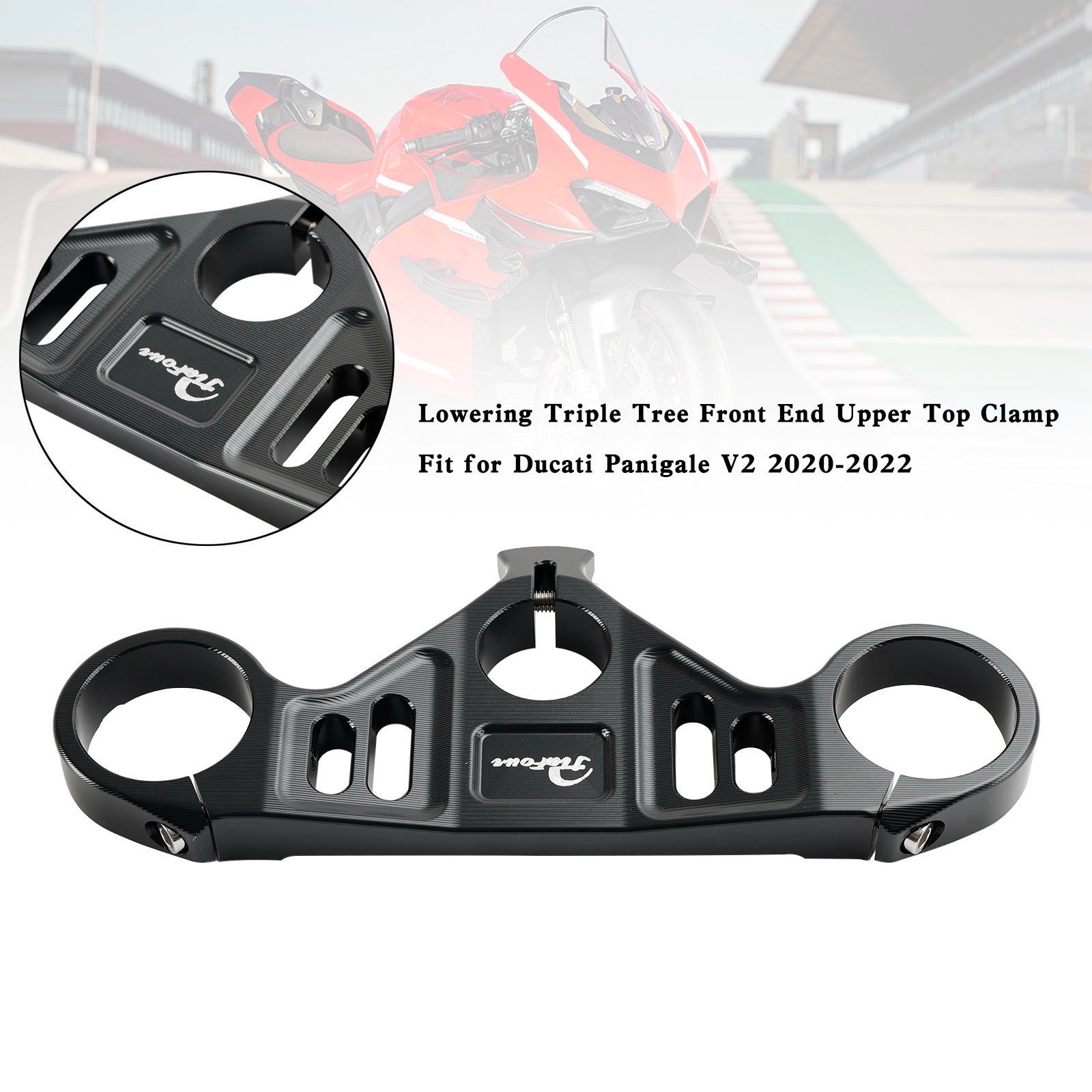 Verlagen van de Triple Tree Front Upper Top Klem voor Ducati Panigale V2 2018-2022