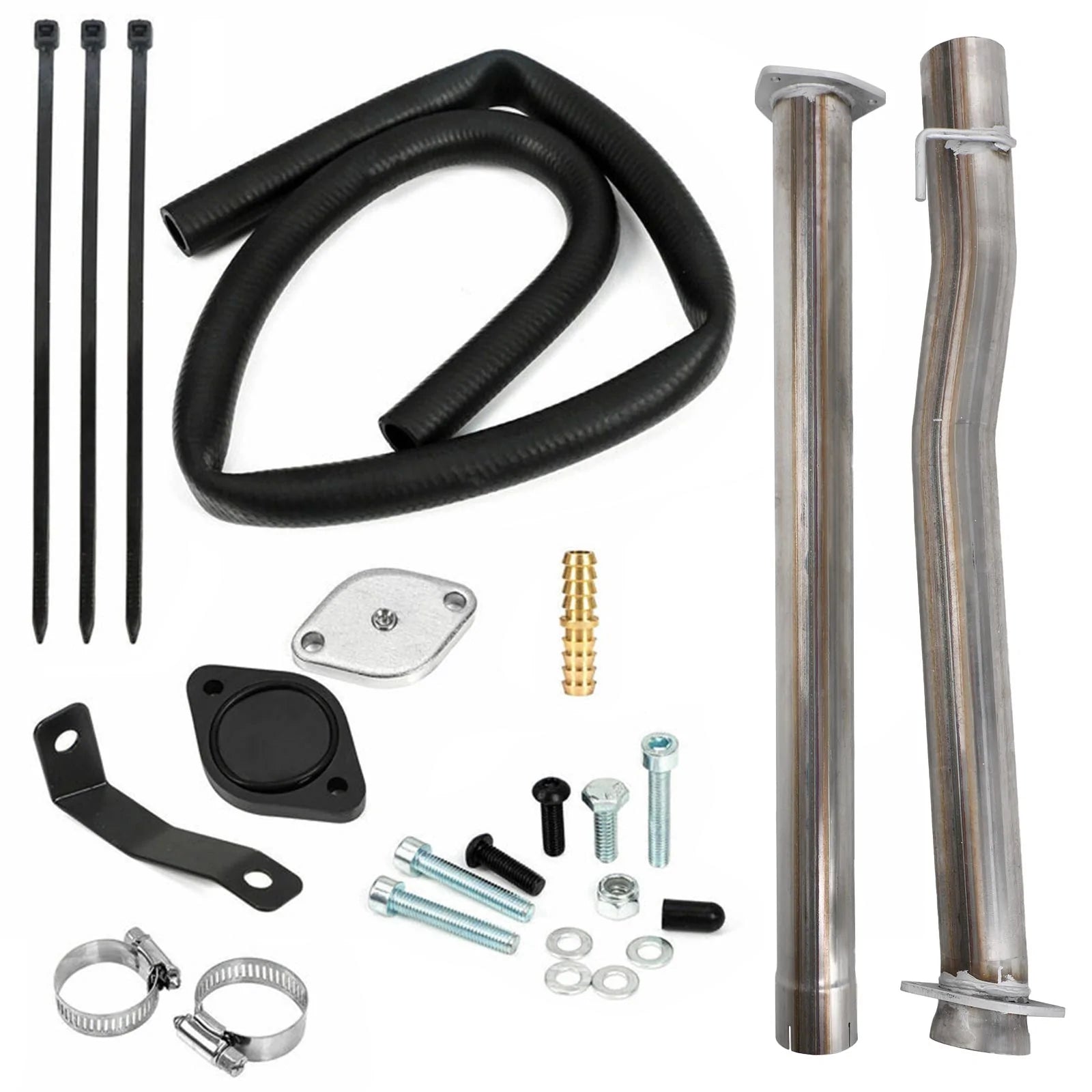 4 "Uitlaat Uitlaatpijp + EGR Kit + Koelvloeistofleiding voor Ford F250 F350 F450 Super Duty 6.7L Diesel 11-23