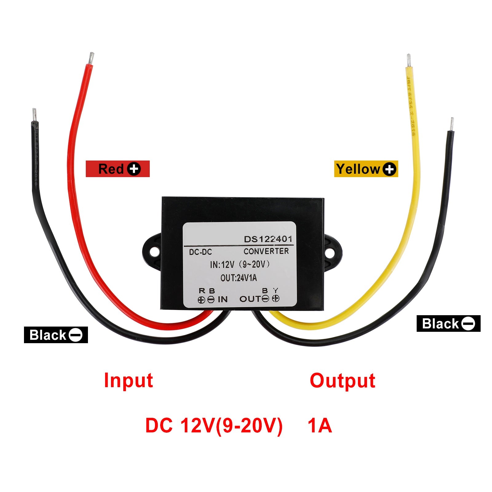 Waterproof DC-DC Boost Step-Up Converter 12V to 24V Car Power Supply Module