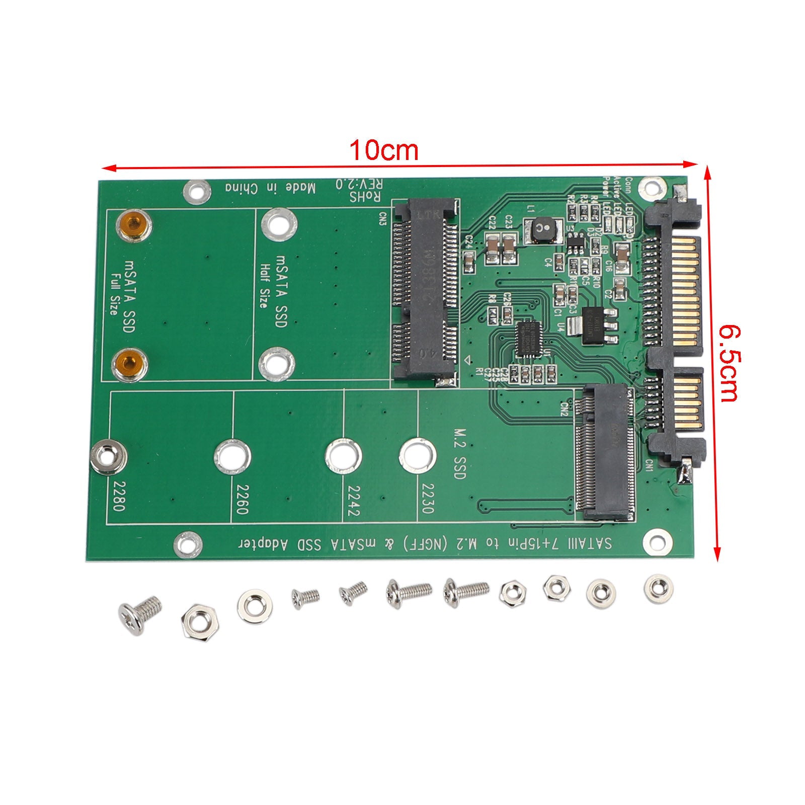 M.2 NGFF mSATA SSD harde schijf naar SATA 3 adapter PCI-E kaartconverter