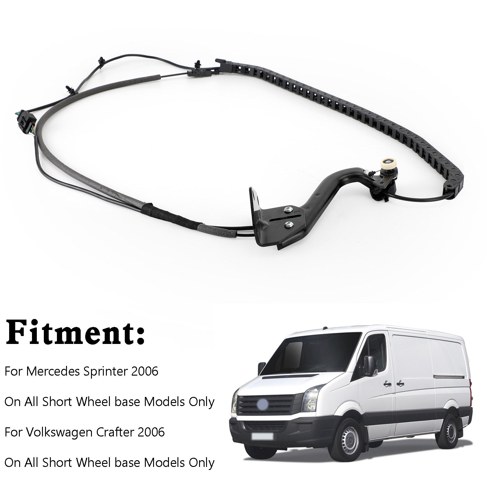 2006 sur Mercedes Sprinter Vs Volkswagen Crafter câble de porte latérale coulissante gauche + piste 9068203769