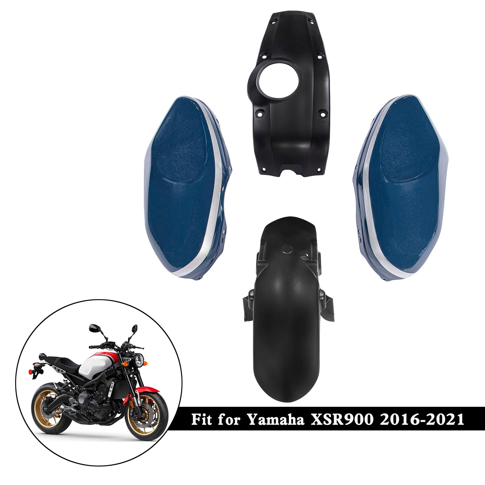 2016-2021 Yamaha XSR900 Injection ABS Plastic Bodywork Fairing Kit 001#