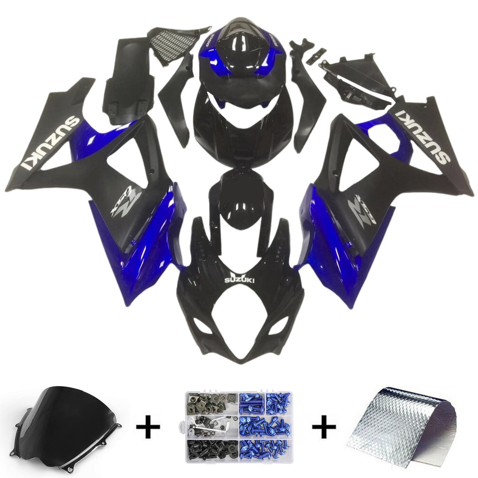 2007-2008 Suzuki GSXR1000 K7 Kit de carénage carrosserie plastique ABS