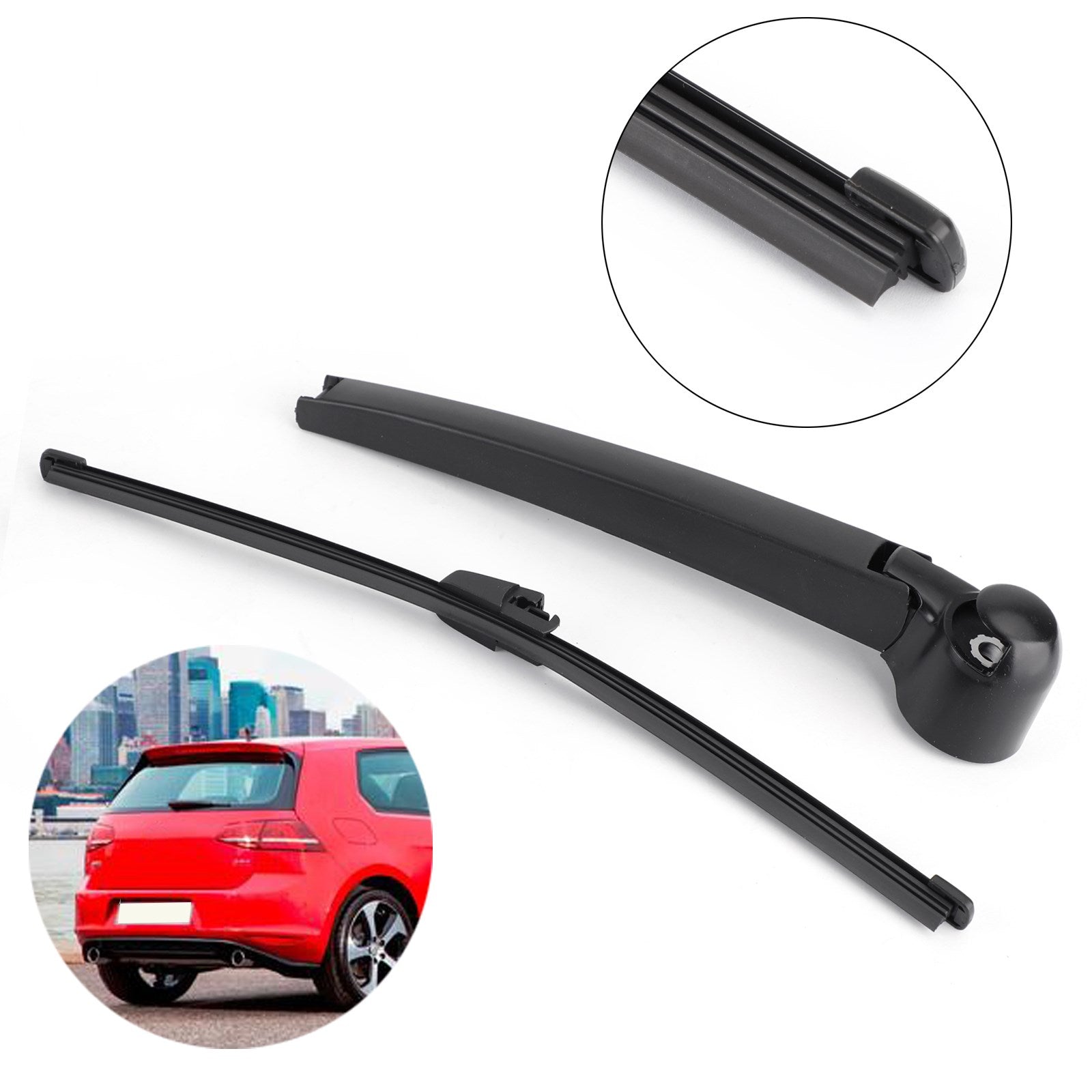 Car Windscreen Window Rear Wiper Arm Wiper Blade Set for VW Golf 5 MK5 2004-2008 Generic