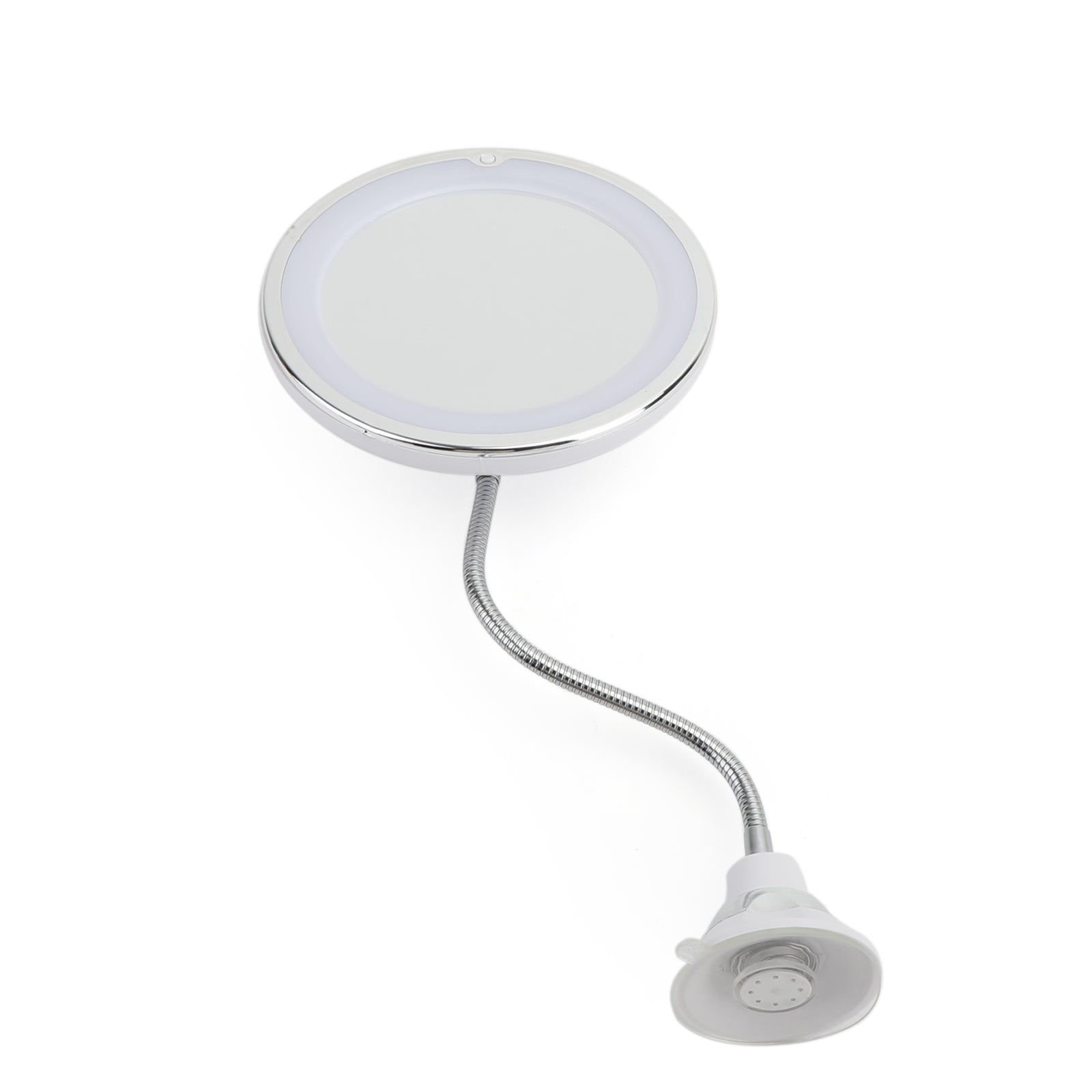 Miroir de maquillage Flexible à col de cygne, 10 pièces, avec lumière LED, ventouse de salle de bain, 7 pouces