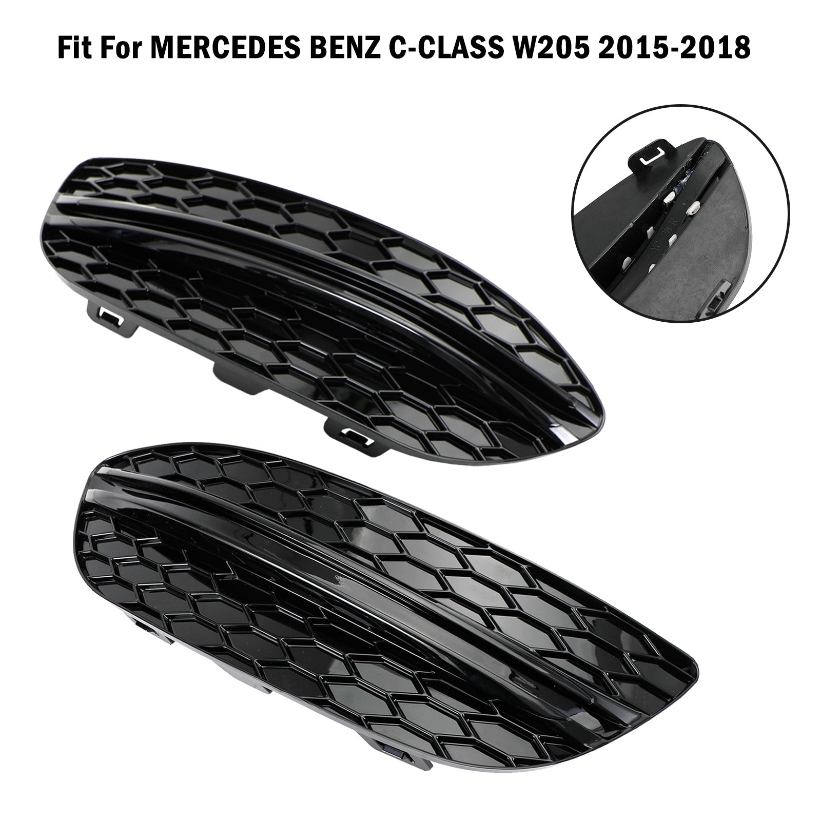 MERCEDES BENZ C-KLASSEW205 2015-2018 Basis Sedan 2PCS Voorste Mistlamp Kap