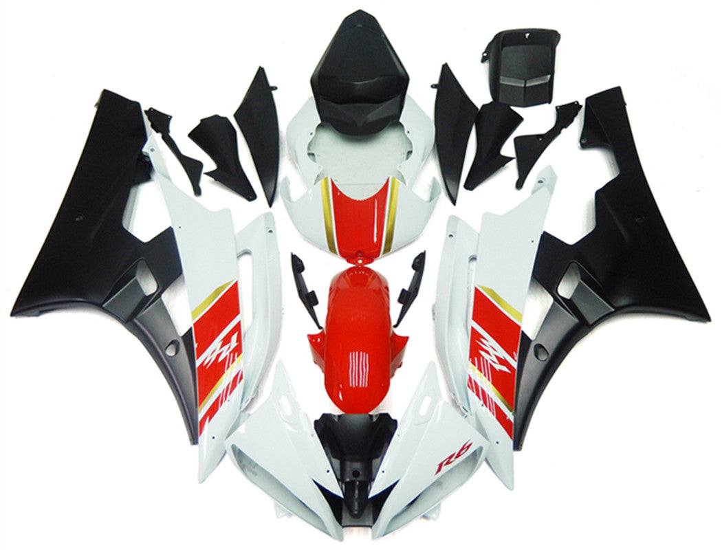 2006-2007 Yamaha YZF 600 R6 Injection Fairing Kit Karosseri Plast ABS #149