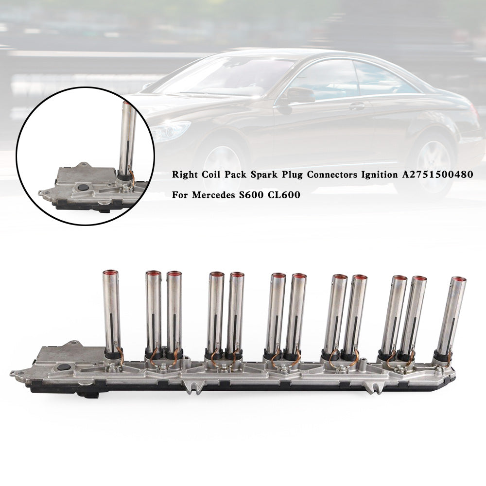 2008-2014 Mercedes-Benz CL65 AMG 216.379 Rechts Bobinepakket Bougieconnectoren Ontsteking A2751500480