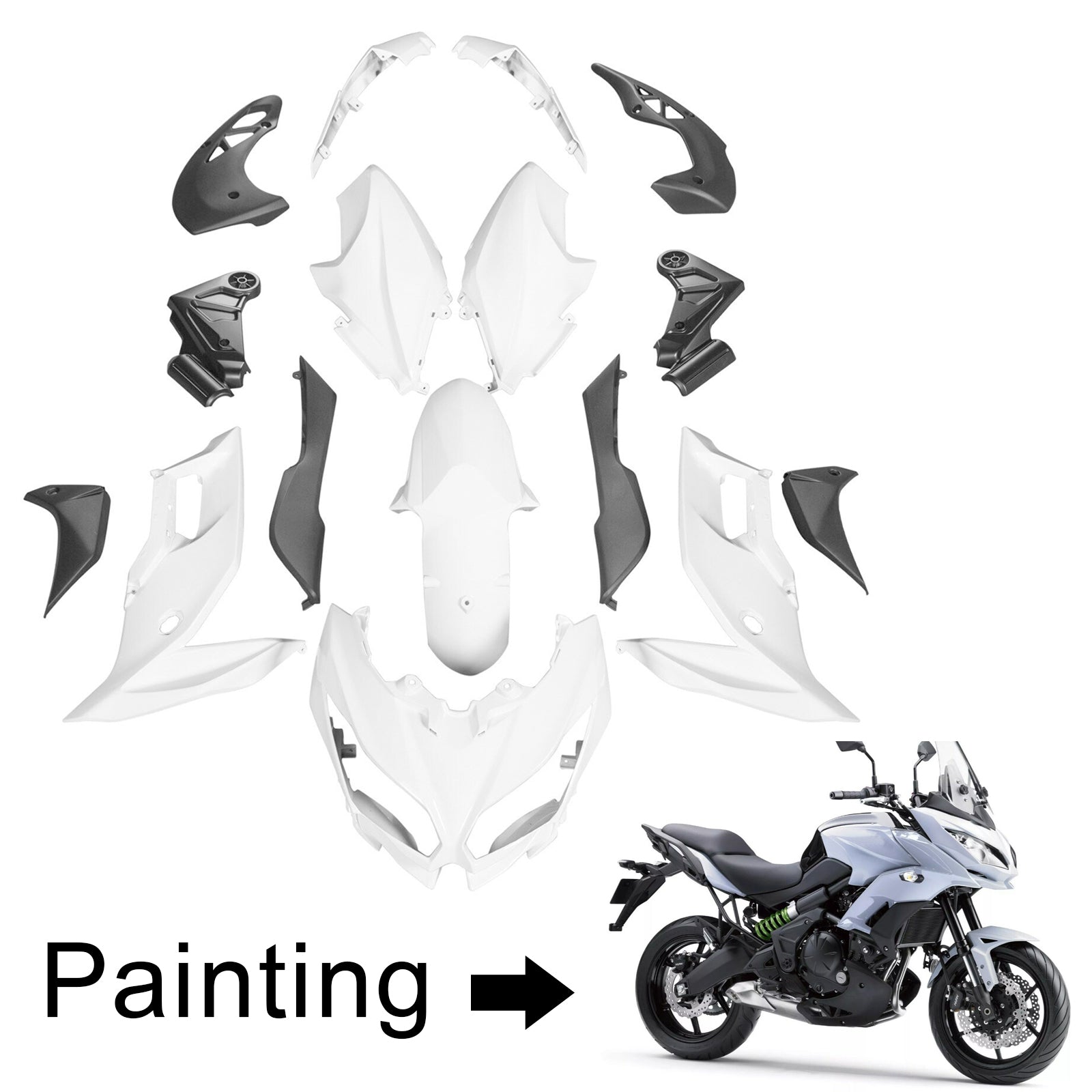 2015-2021 Kawasaki Versys 650 Amotopart Injection Fairing Kit Bodywork Plastic ABS #101