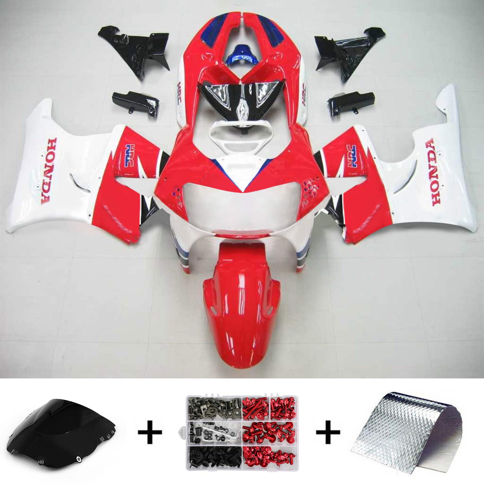 1998-1999 Honda CBR900RR 919 Kit de carénage d'injection Amotopart Carrosserie Plastique ABS # 101