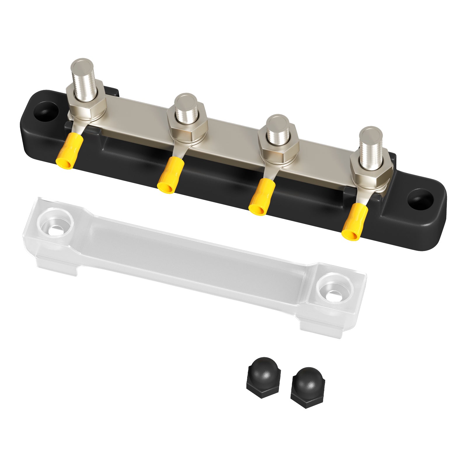 2/4/6/12 Way Dual-row Car Bus Bar Block with Dust Cover Distribution Terminal