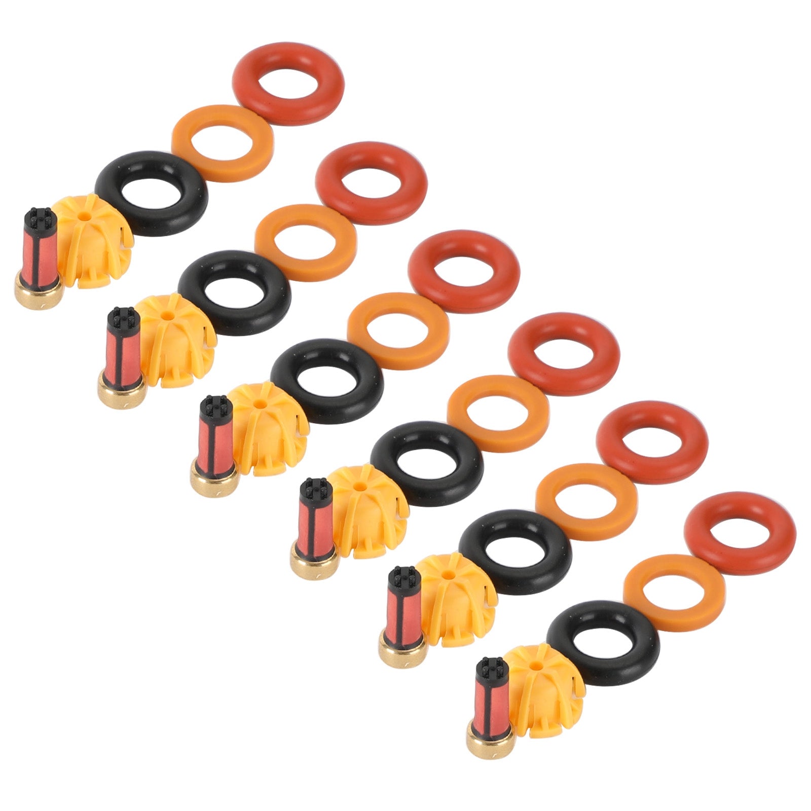 6 set Fuel Injectors Repair Seal Kit Fit BMW M3/323is/325is/525i E36/E34/M50/S50 Generic