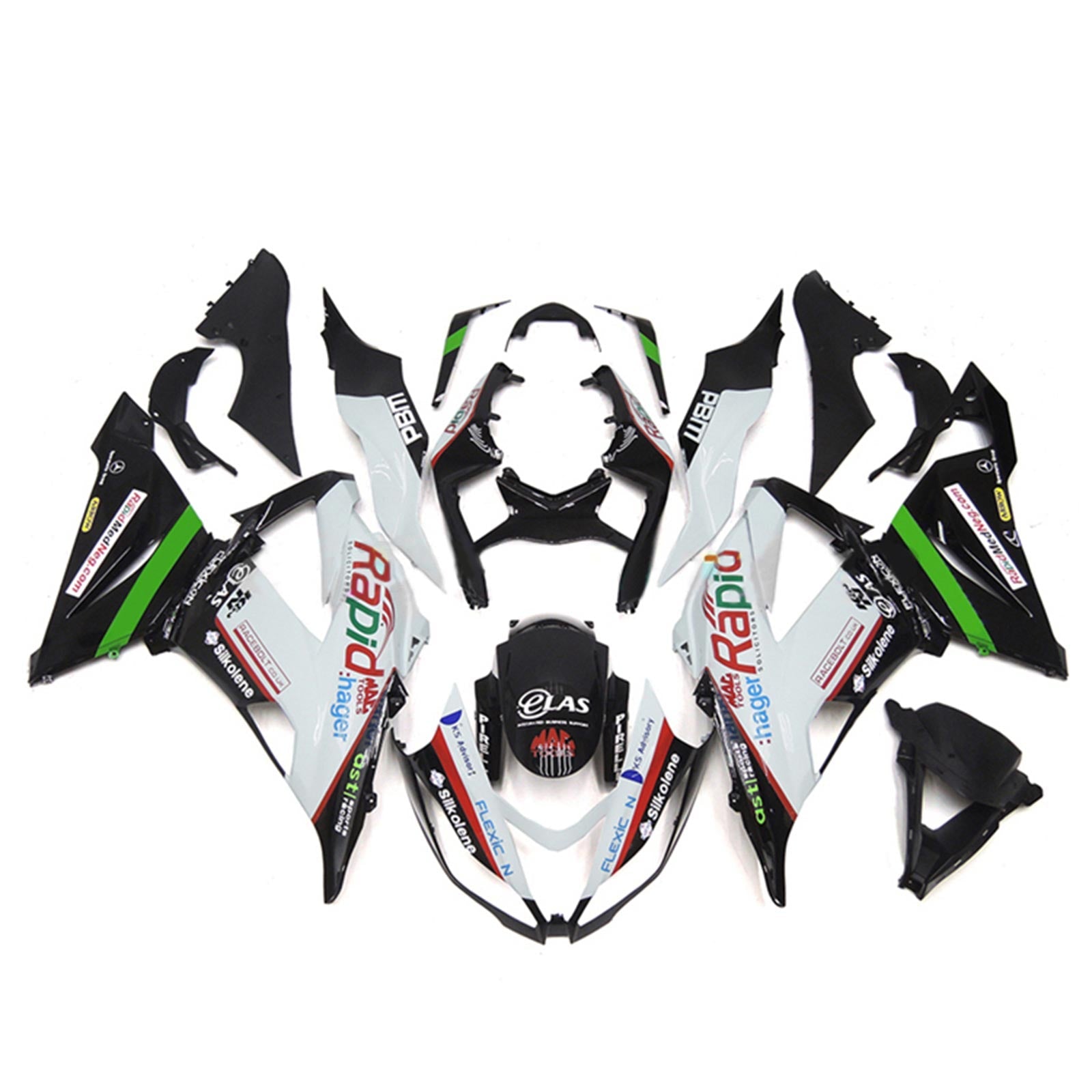 2013-2018 Kawasaki ZX6R 636 Fairing Kit Bodywork Plastic ABS