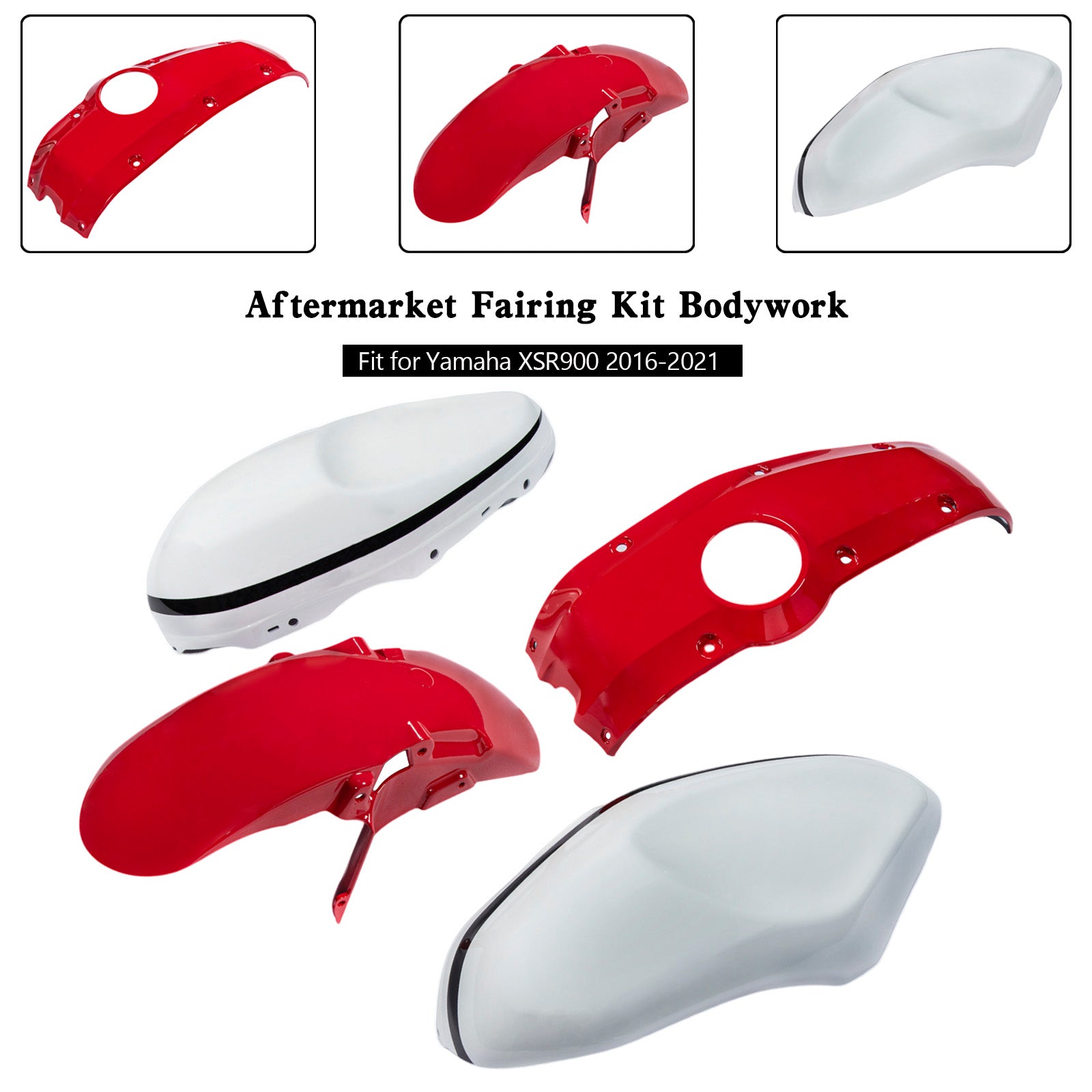 2016-2021 Yamaha XSR900 Injection ABS Plastic Bodywork Fairing Kit 001#