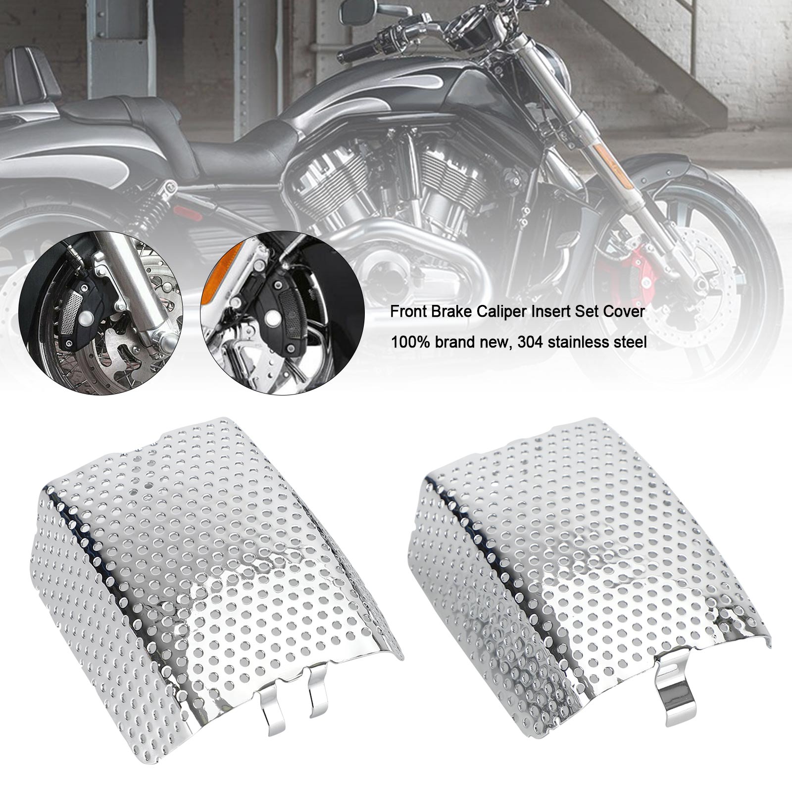 Front Brake Caliper Insert Set Cover For Touring V-Rod Street Glide 42054-05 Generic