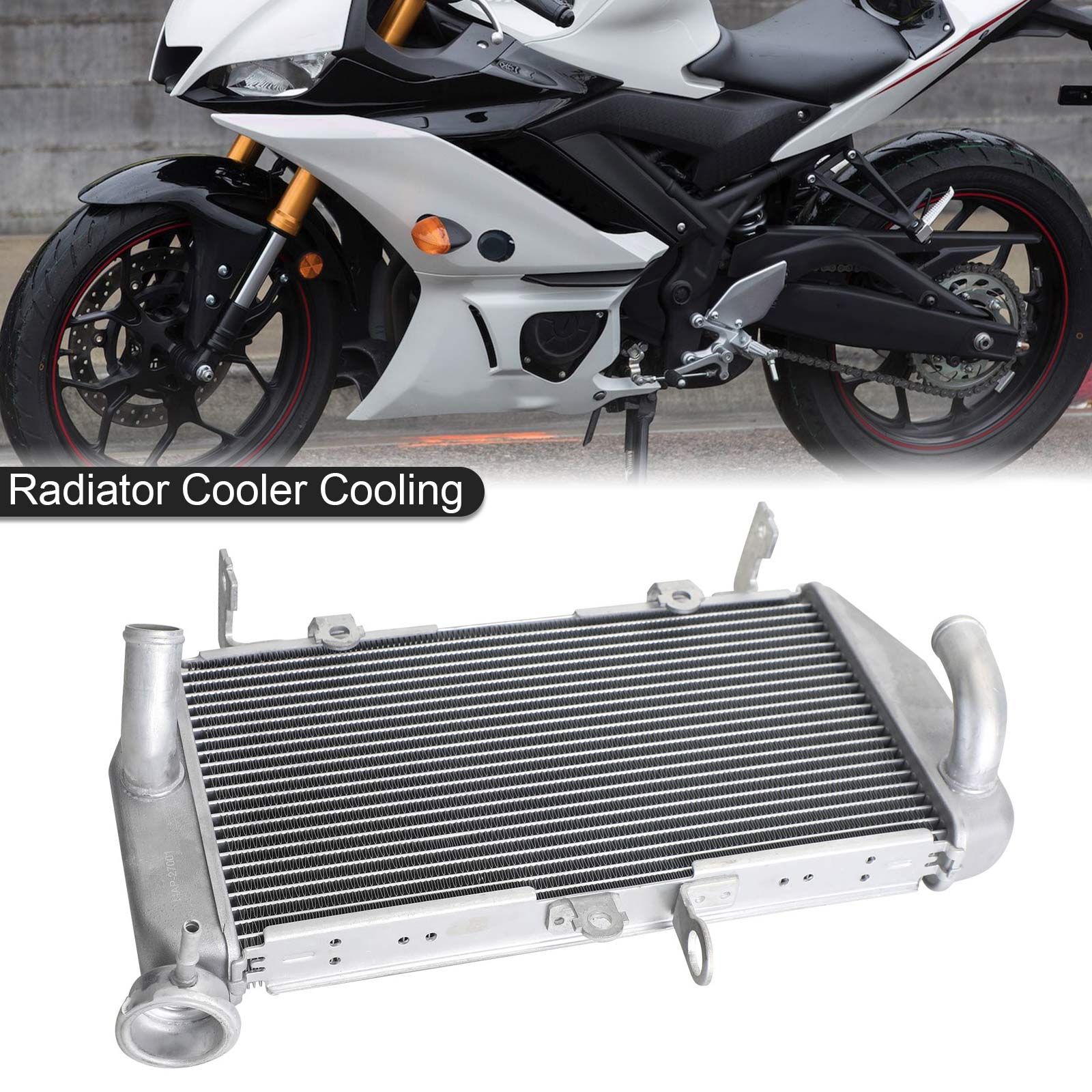 Silver Radiator Cooler Cooling Fit For Yamaha YZF R3 YZF-R3 YZFR3 2015-2021 Generic