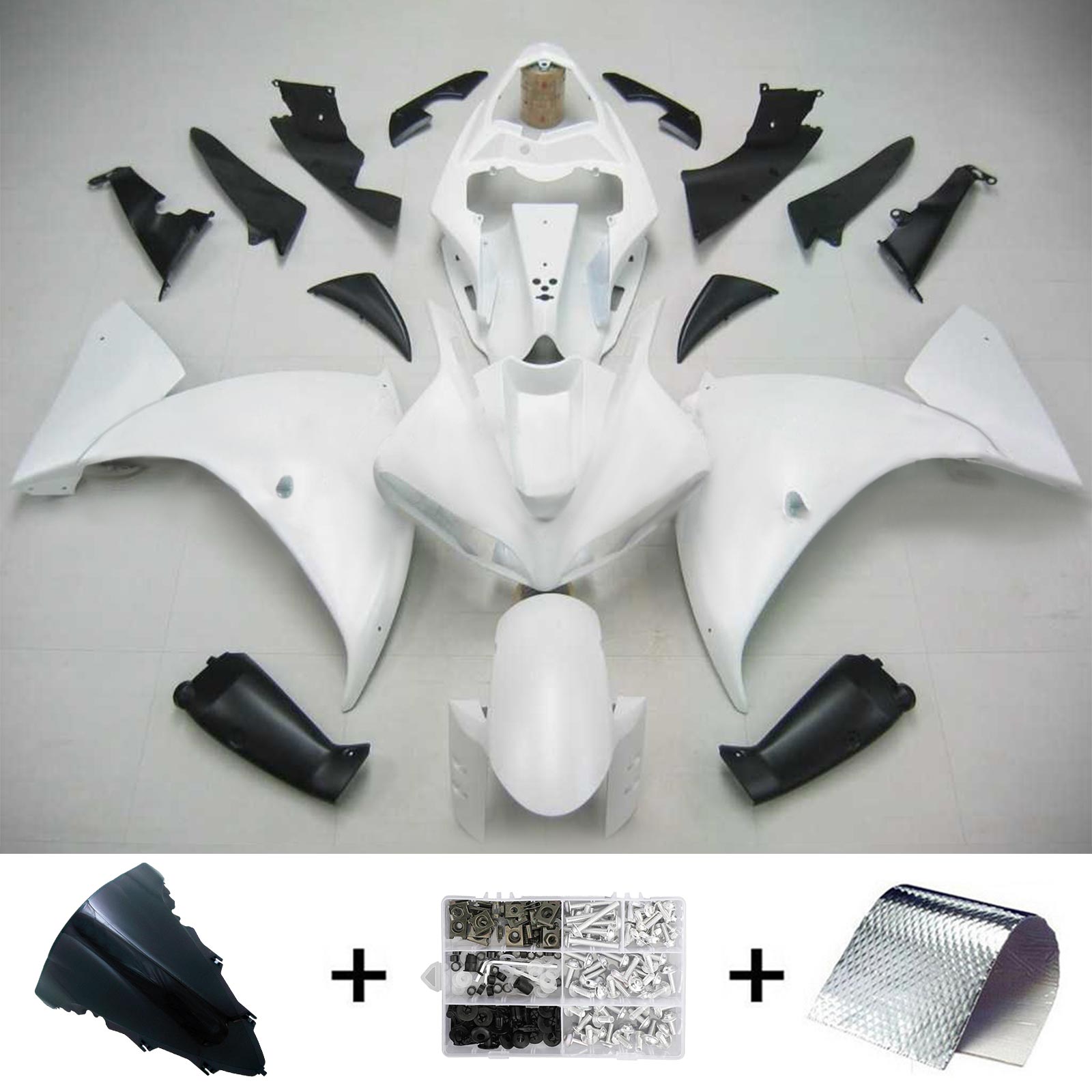 2009-2011 Yamaha YZF 1000 R1 Kit de carénage d'injection carrosserie plastique ABS #127