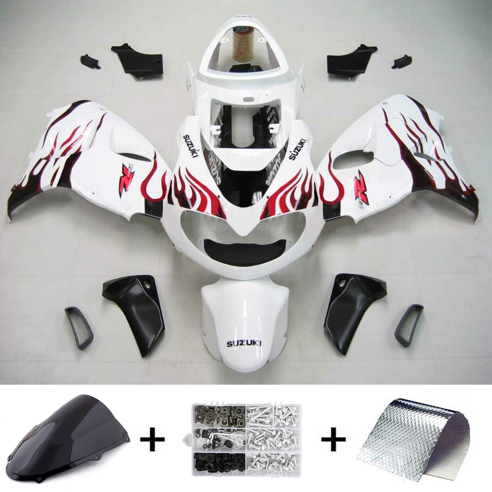 1998-2003 Suzuki TL1000R Amotopart Injection Fairing Kit Bodywork Plastic ABS #128